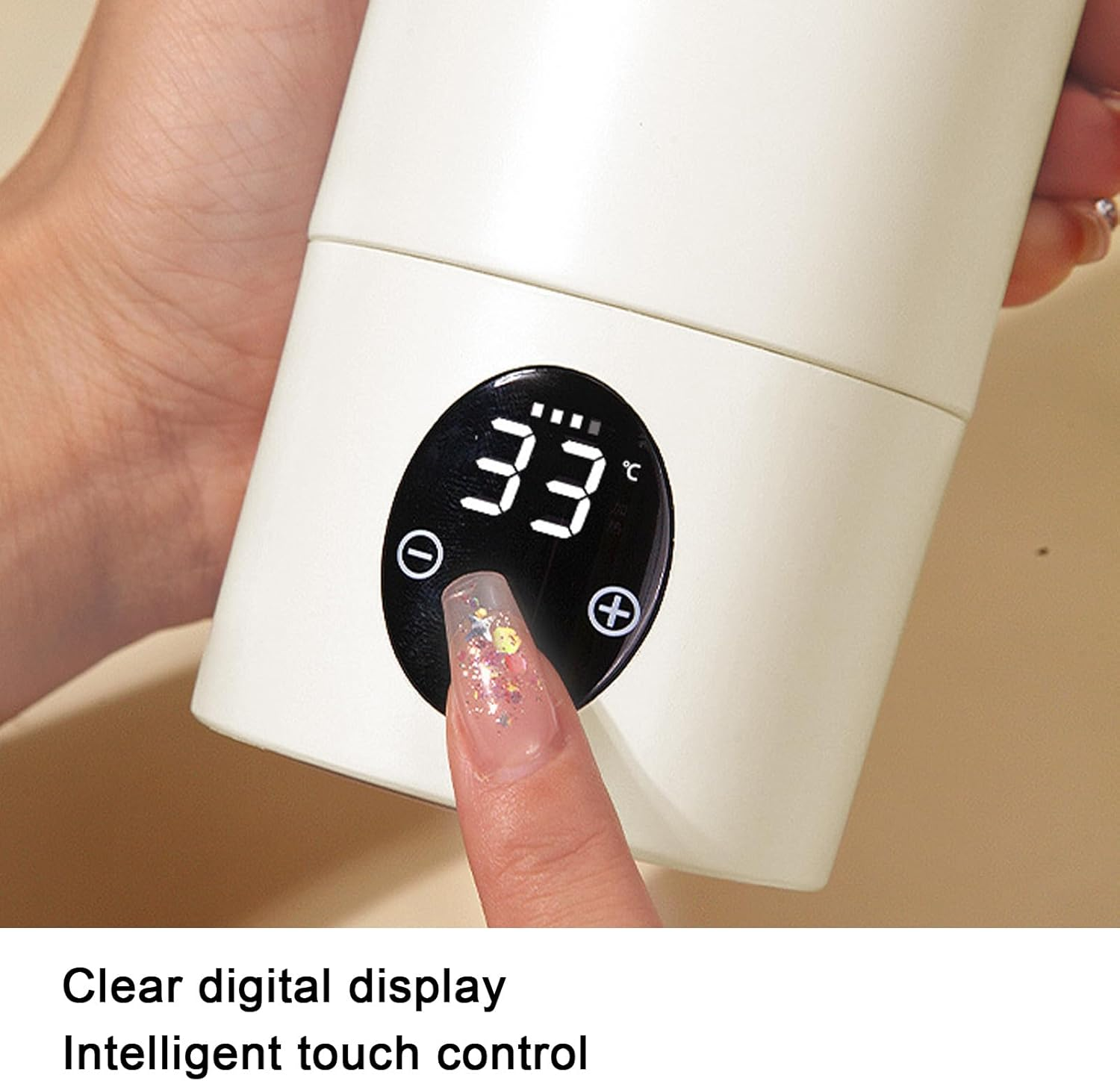 Portable Bottle Warmer for Travel, 300ML Capacity Portable Milk Warmer for Baby, 37 to 50℃ Adjustable, for Breast Milk Formula image number 3