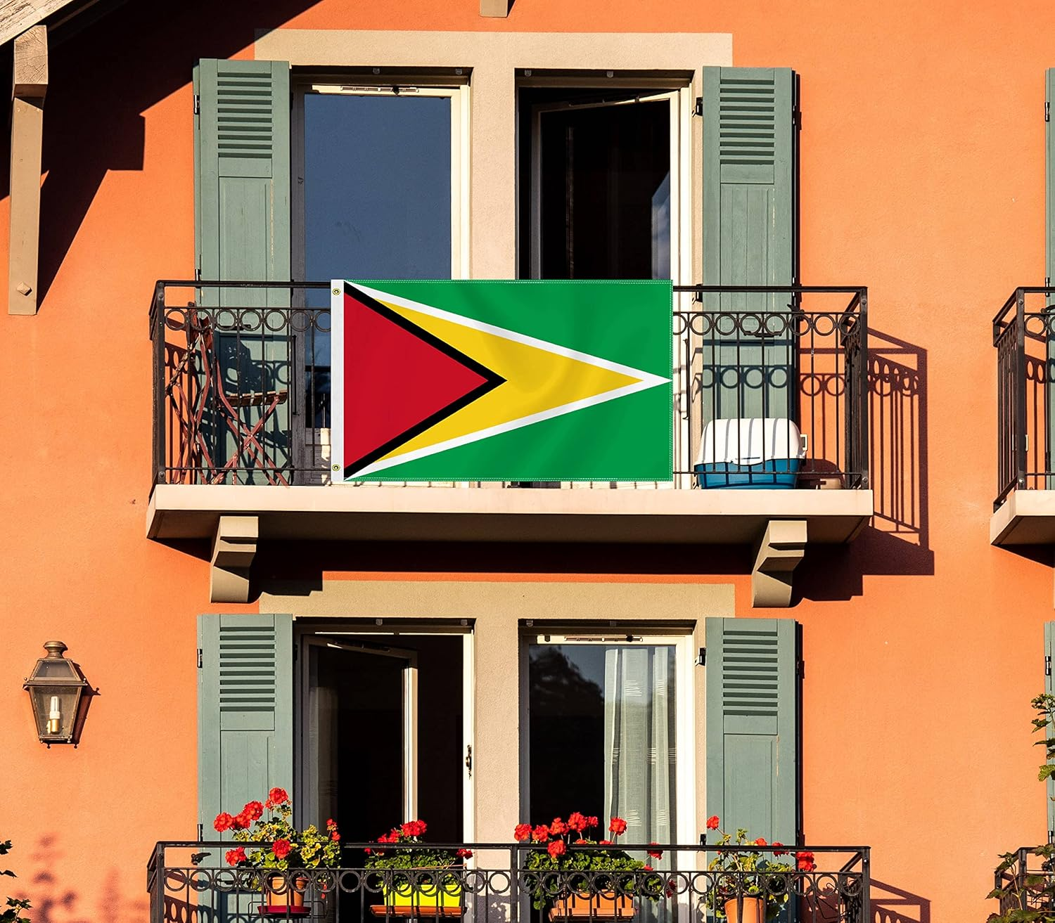 Large 3&times;5 FT Guyana Flag, Big 75D Guiana National Outdoor Banner,Decorgarden with Brass Gromment image number 4