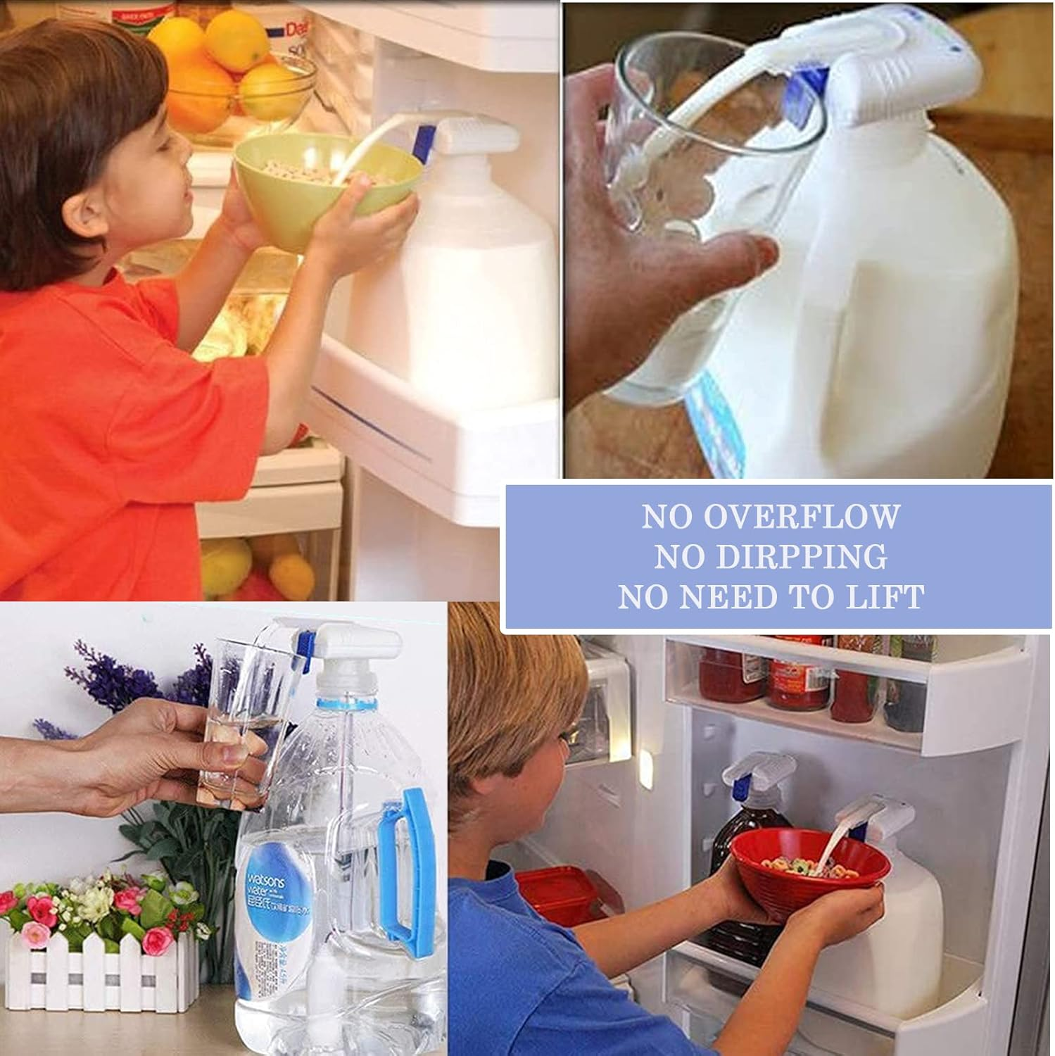 2 Pack Electric Drink Dispenser, Automatic Milk and Beer Tap, One-Handed Operation, Overflow Prevention, for Outdoor and Home Kitchens image number 5