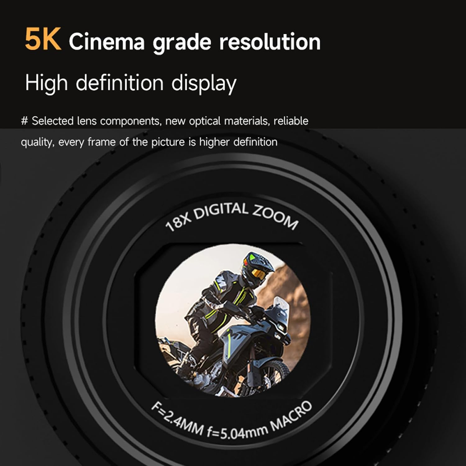 XUMIUZIY Digital Camera, 75MP 5K Vlogging Camera with 2.8 Inch Flip Screen for Travel Photography Selfie, 18X Zoom Autofocus (Pink) - Pink image number 2