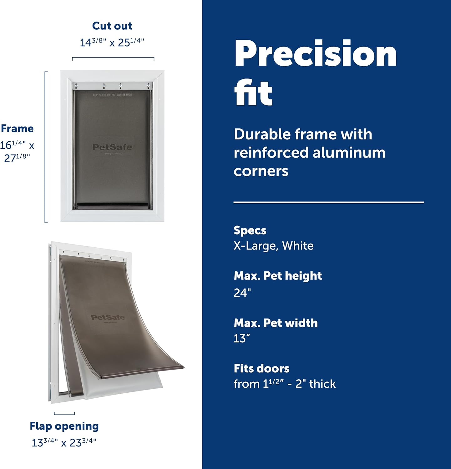 Petsafe Extreme Weather Energy Efficient Aluminium Pet Door for Cats and Dogs &ndash; Insulated Flap System &ndash; Extra Large (XL) image number 5