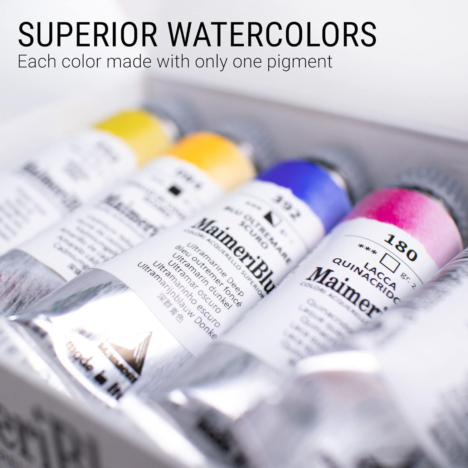 Maimeri Blu Artist Watercolor Set, 12 Ml (5 Tubes) image number 1