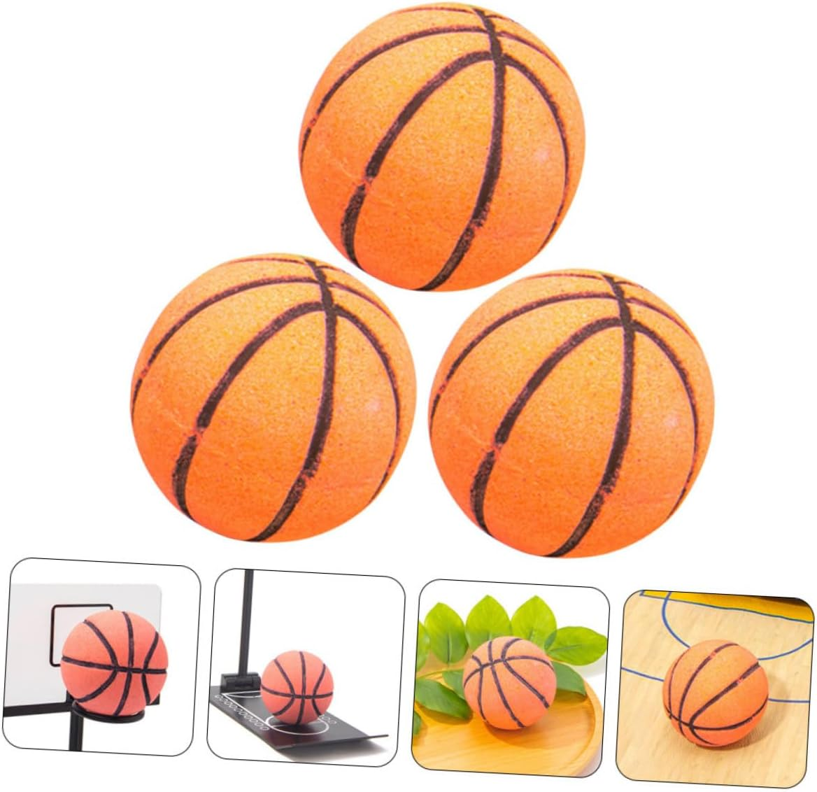 Beavorty Bath Set Bathing Balls Natural Sea Salt Pcs Basketball Shape Boys and Girls Bubble Bath Salt