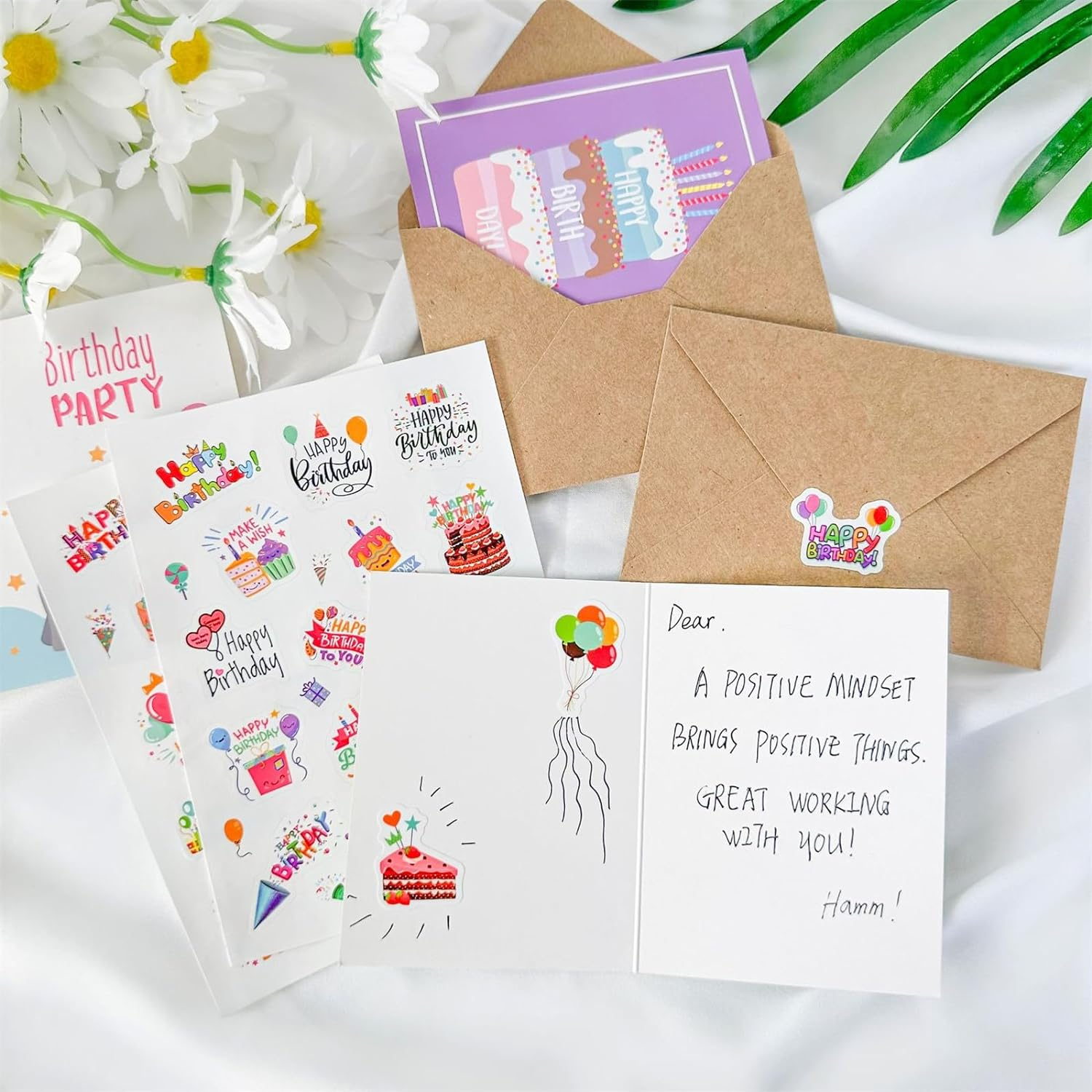 20PCS Happy Birthday Cards Assortment, 7.5 * 10CM Blank Cards with Envelopes and Stickers, Unique Happy Birthday Greeting Cards for Family, Kids, Friends and Office image number 1