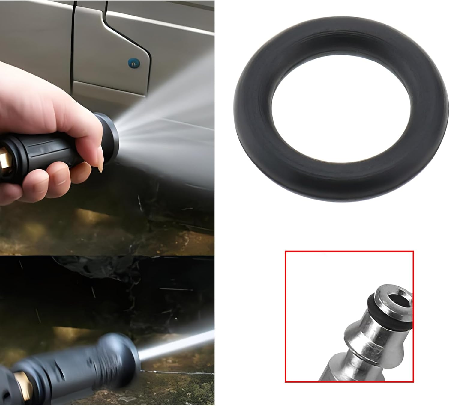 Emagtech 10Pcs Pressure Washer Quick Release Hose Male End O-Ring Rubber Seals Compatible with VAX Compatible with MOGANNA Pressure Washer Parts image number 3