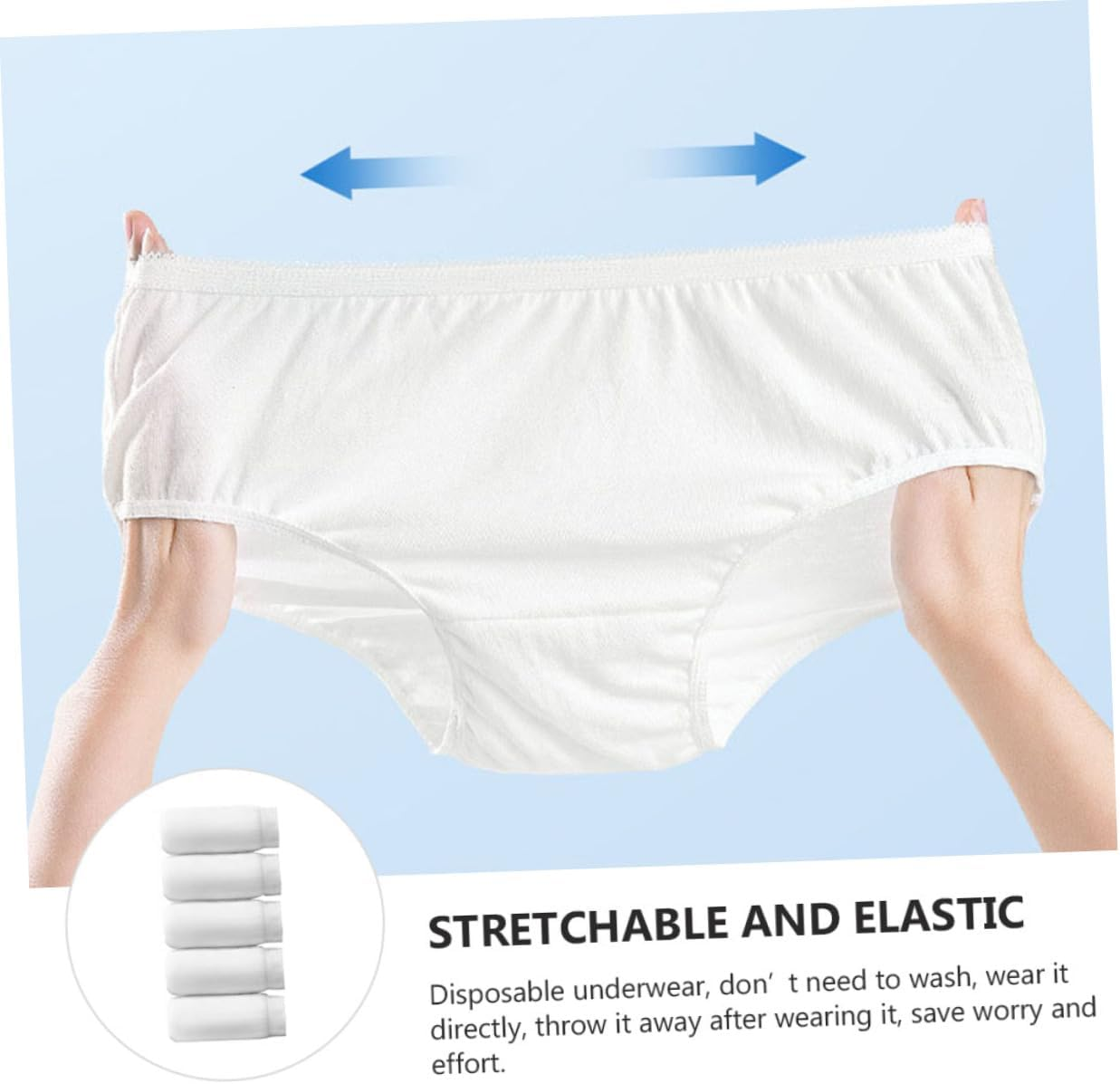 5Pcs Pure Cotton Underwear Midrise Maternity Pants Women Underwear Packs White image number 1