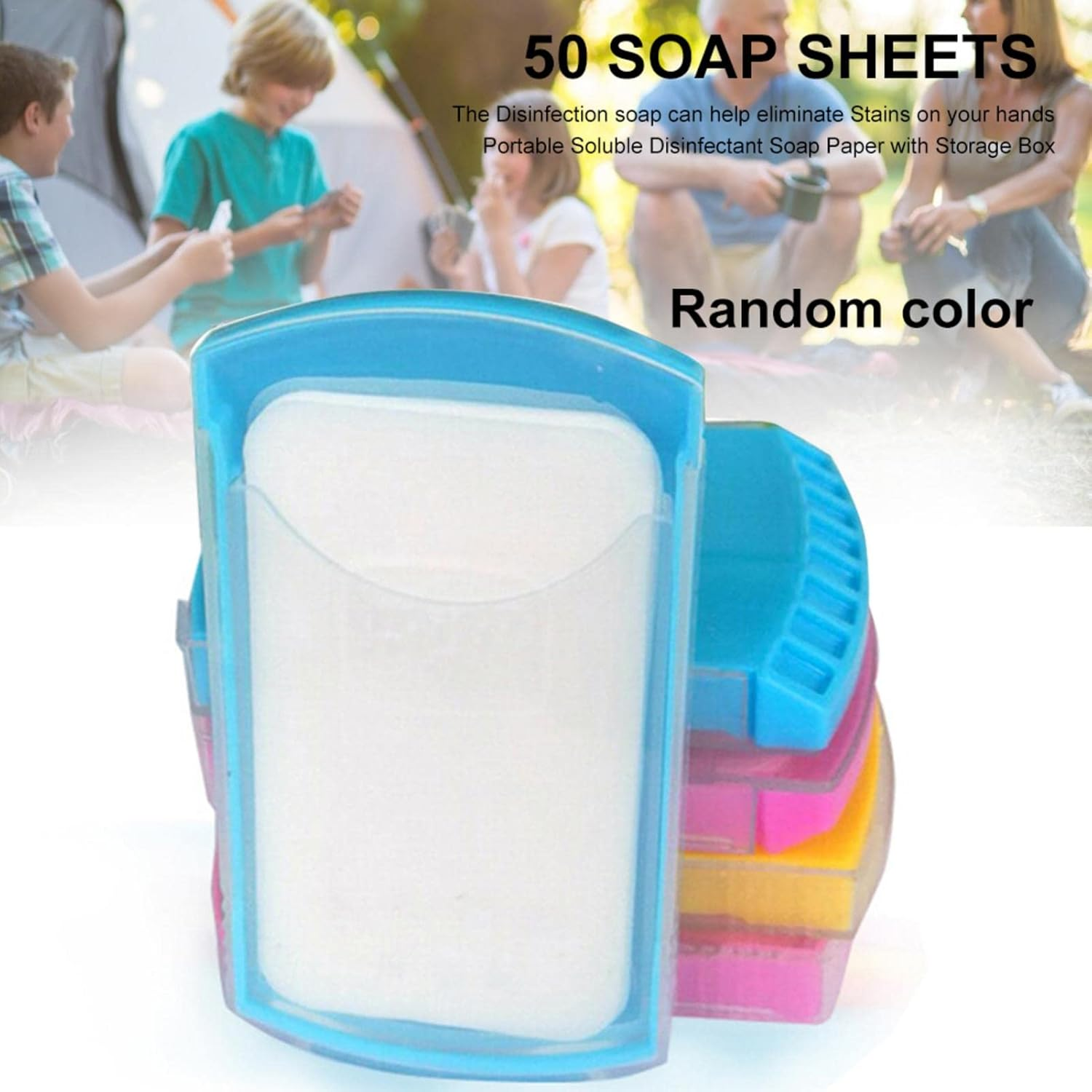 Travel Soap Sheets, Natural Scented Paper Soap Sheets | Travel Soap Sheets for -The-Go Hand Cleaning, Easily Add to Pocket, Purse, or Travel image number 2