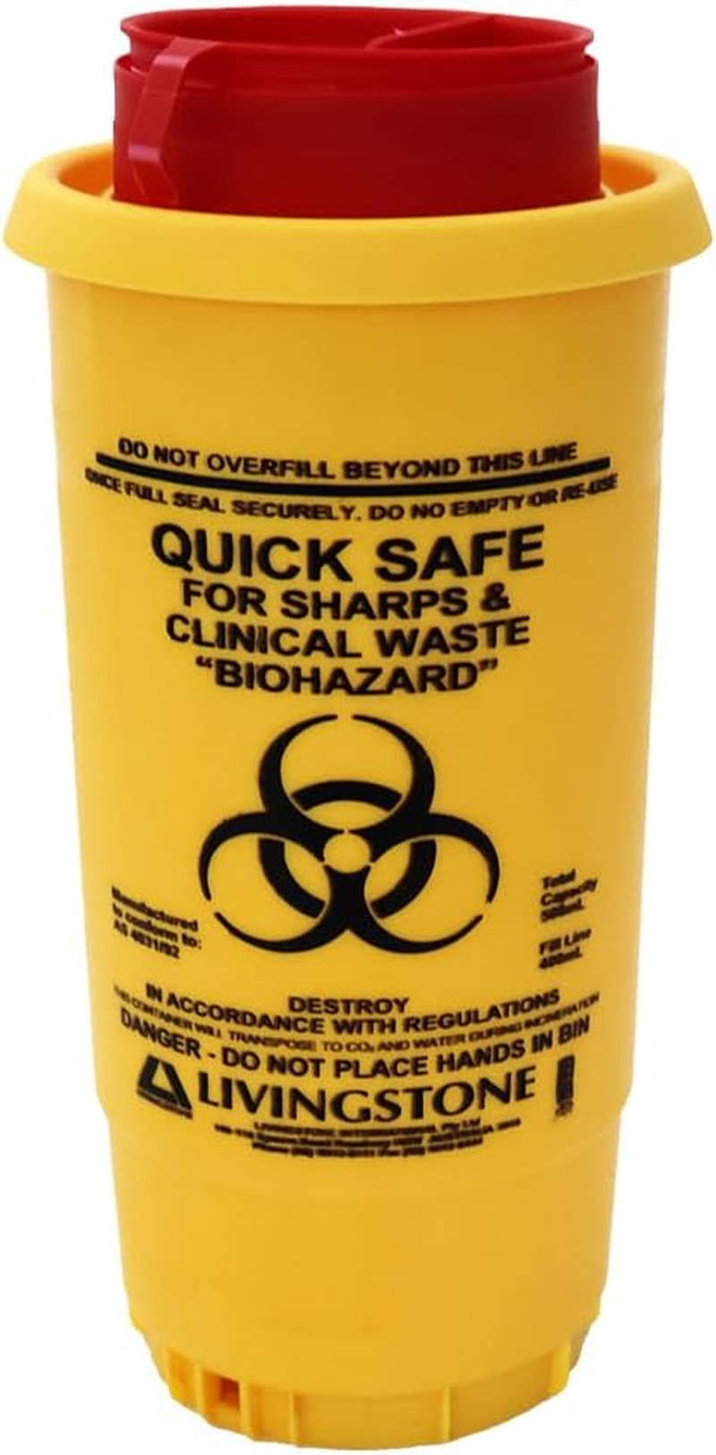 Livingstone Needles Sharps Waste Collector 500Ml image number 1