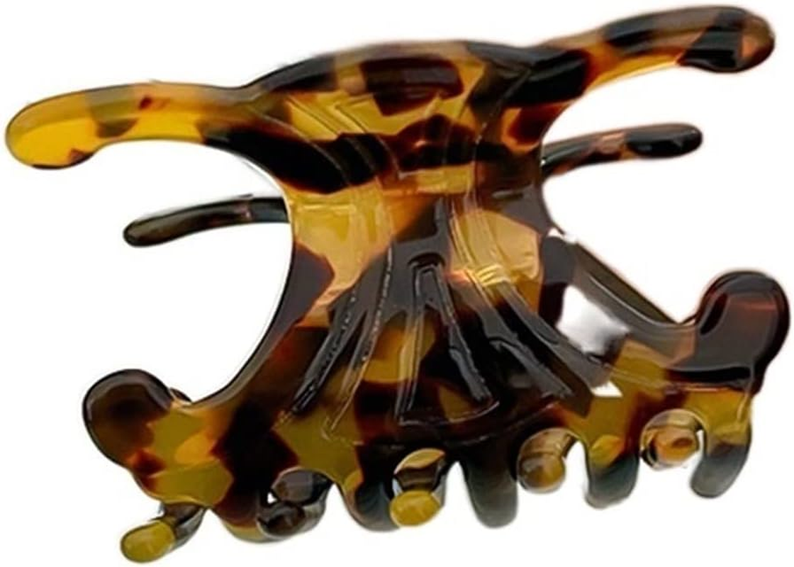 AELOUS Women Hair Accessory, Colorful Leopard Print Butterfly Geometric Headdress Hair Claws, Fashion Back Head Dish Hair Clips