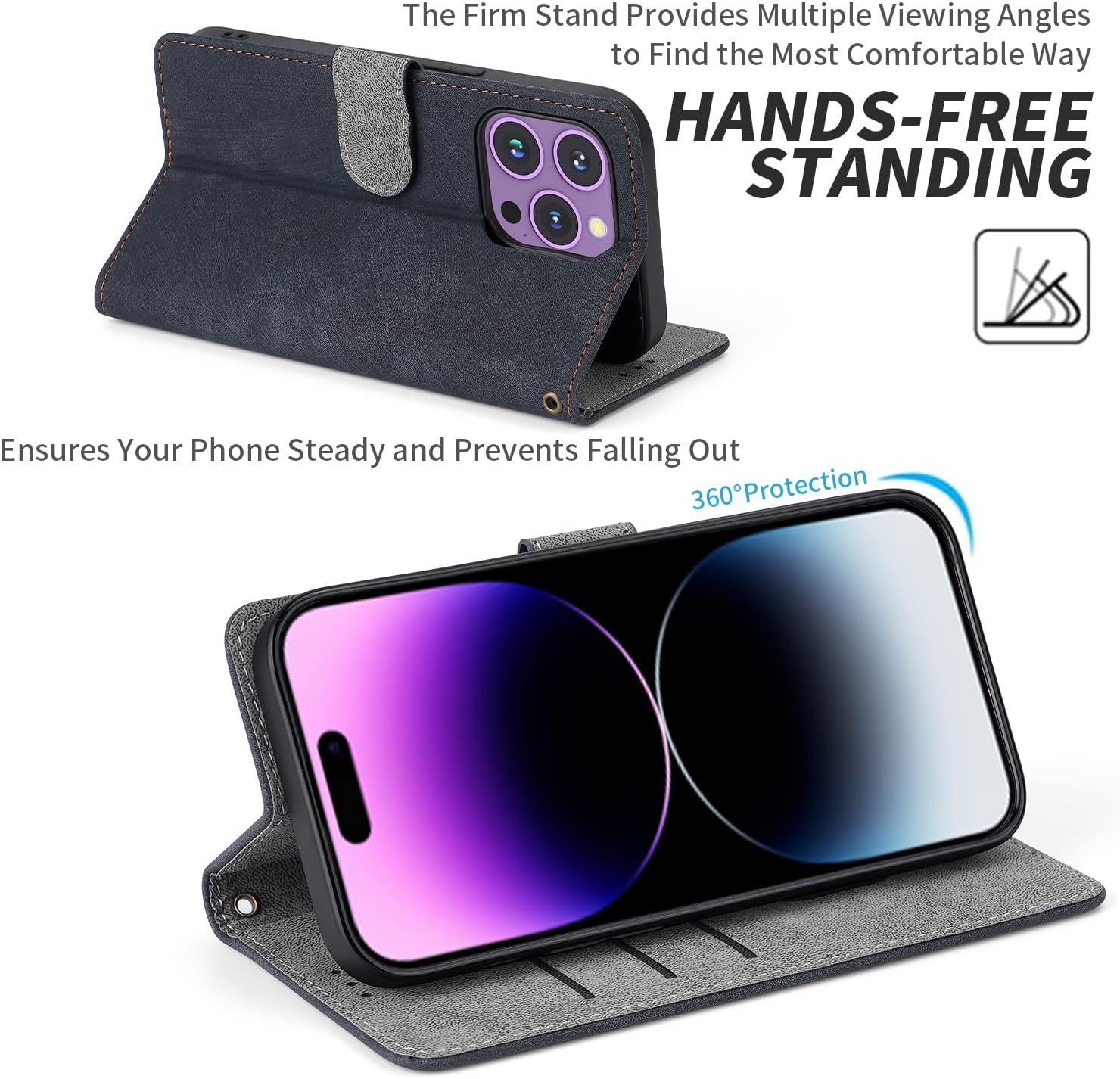 Ozimall Case for Optus X Pro 5G,Premium TPU Shockproof Wallet Cover with Multi-Functional Card Holder,Magnetic Buckle Impact-Resistence & Portable Slim Hand Strap (Black) - Brown image number 7