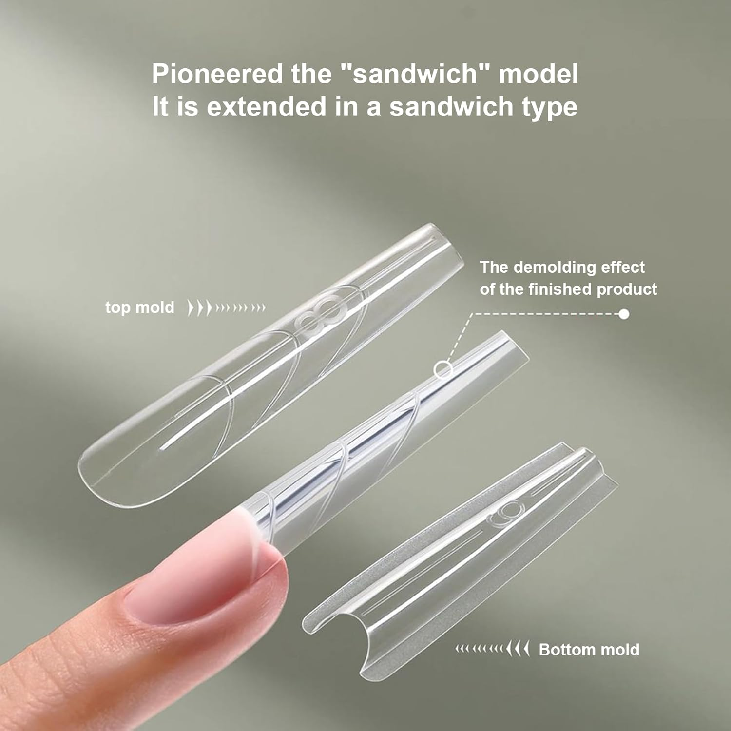 240 Piece Nail Forms, Nail Extention Tips Forms, Fingernails Crafting Sandwich-Structure, Professional Acrylic & Gel Nails Extension Form, Easy to Use for Sculpting, Strong & Flexible - A image number 7