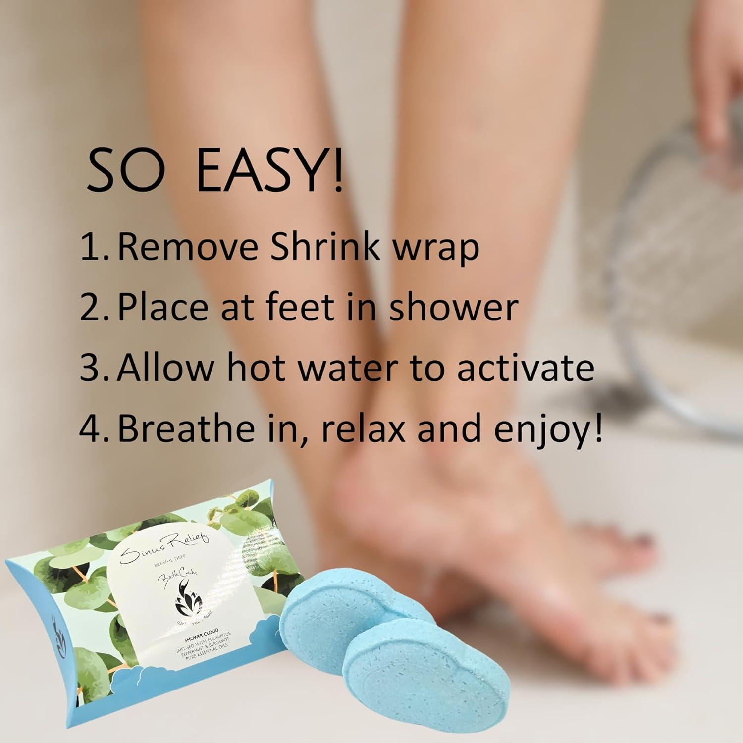 Bathcalm - Shower Cloud Sinus Relief 150 G image number 1