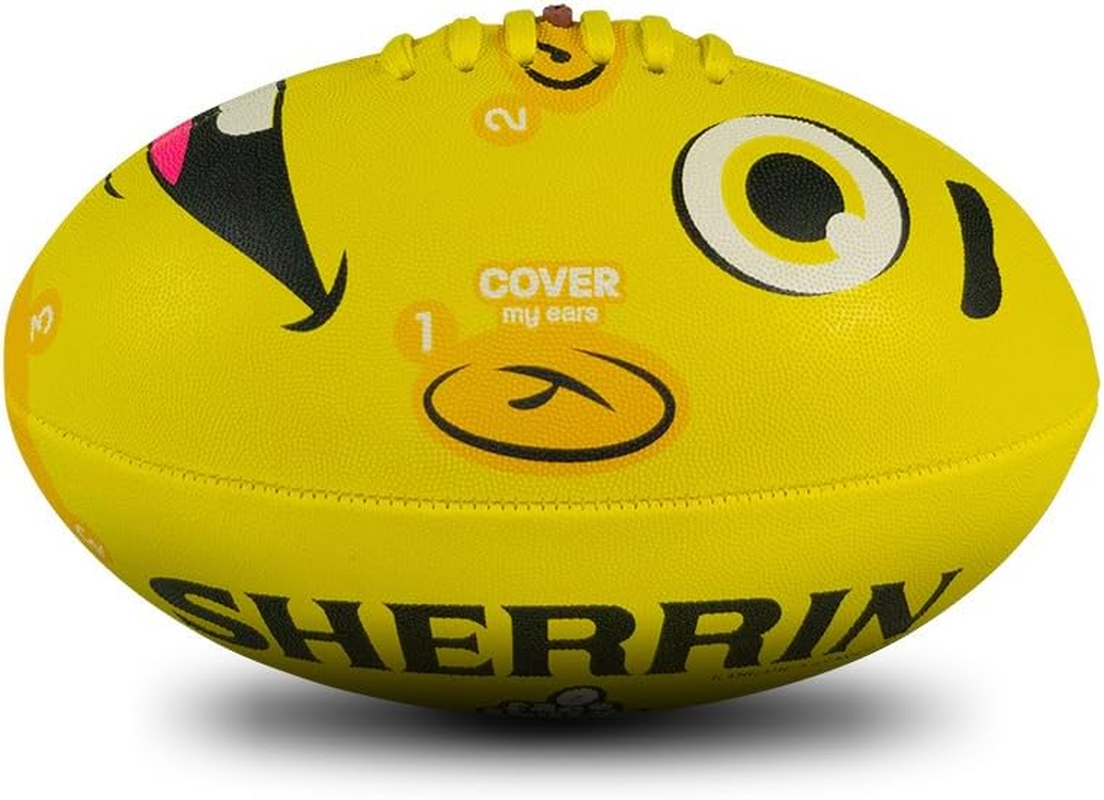 Sherrin Face Footys All Surface Synthetic Football, Size 2 - Yellow image number 6