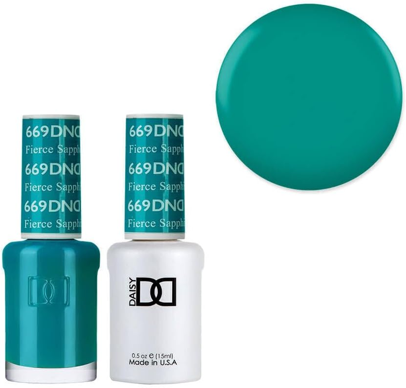 DND 669 Fierce Sapphire - Daisy Collection Gel & Lacquer Duo 15Ml