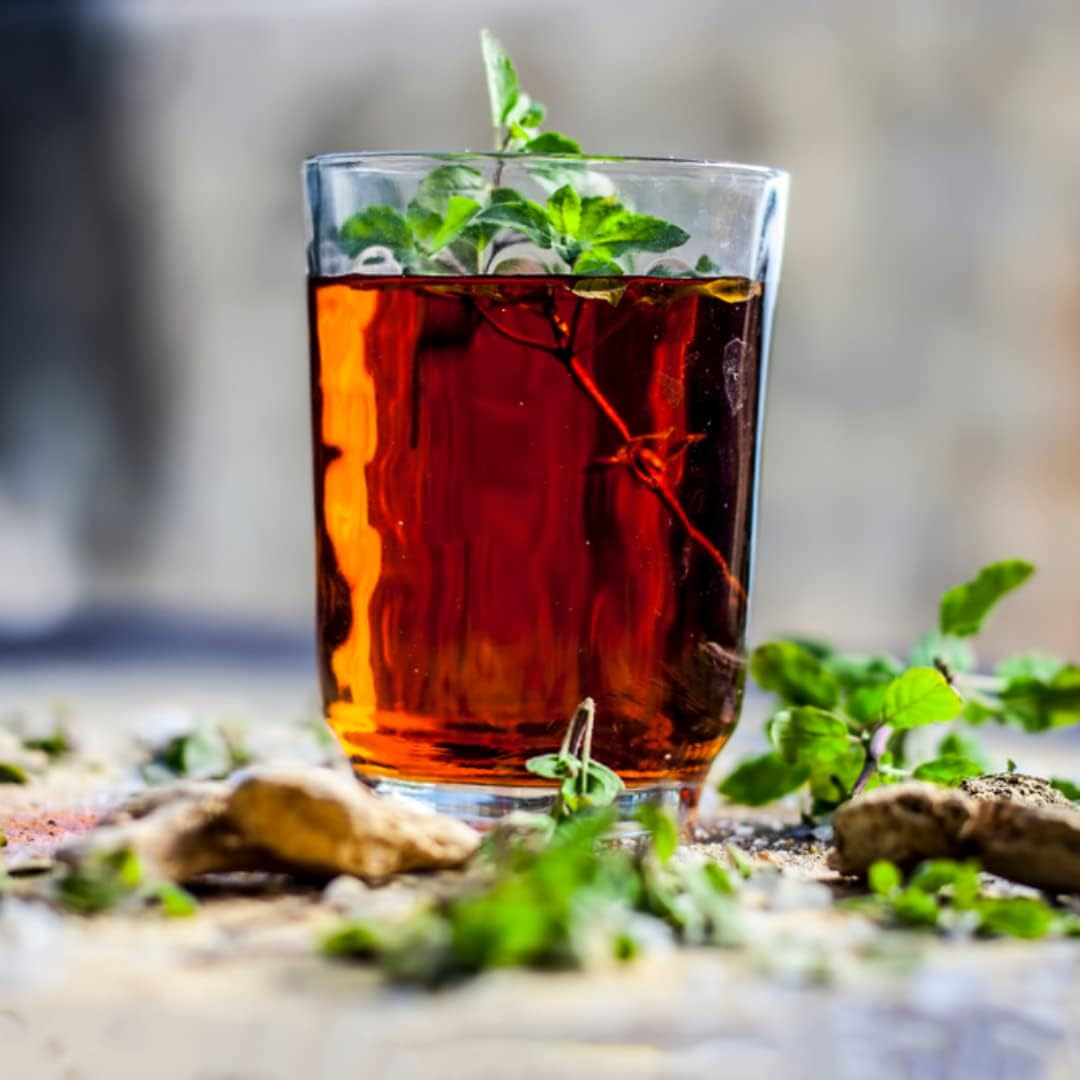 SVATV Herbal Tusli Loose Tea Leaf | Holy Basil Tea | Immune Support | Healthy Inflammatory Response | Rich Antioxidants - 100G, 3.52 Oz, 0.22 Lbs image number 6