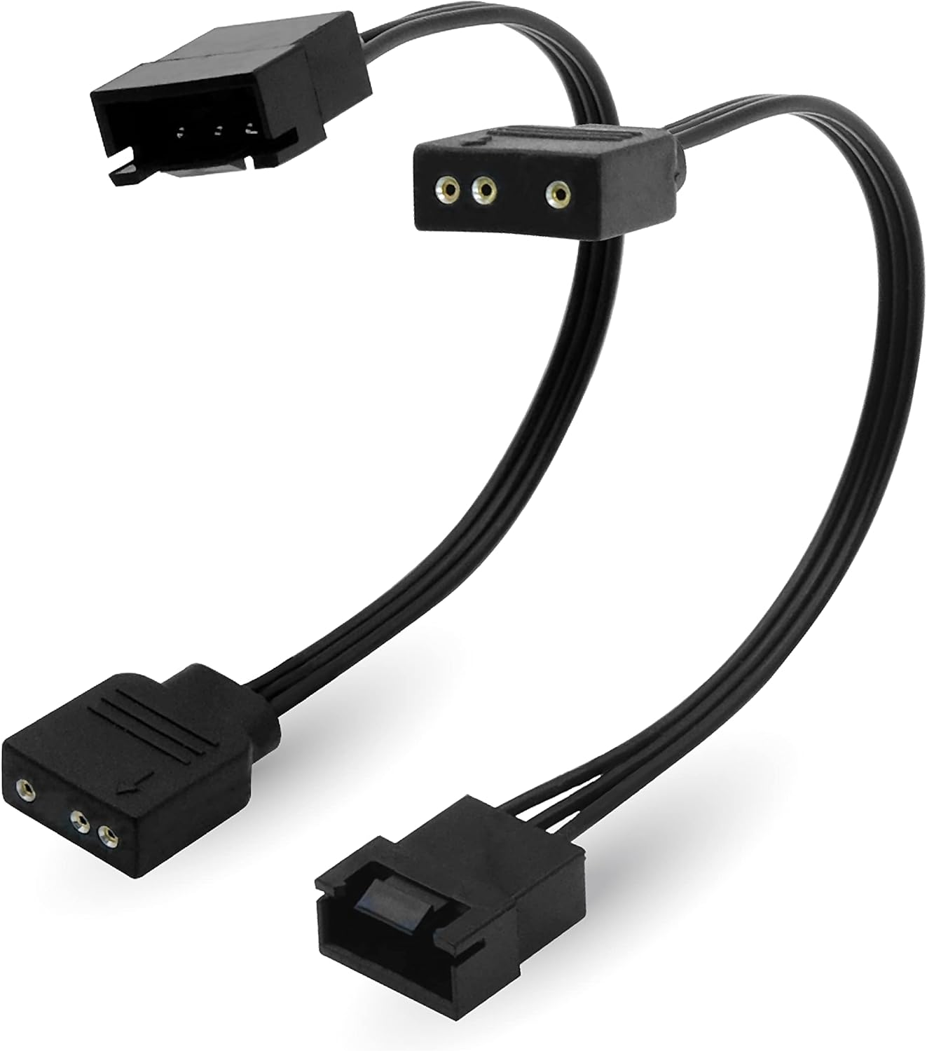 EZDIY-FAB ARGB LED Adapter for NZXT Fan, F120 AER RGB Fan, No NZXT CAM Hub Required, Compatible to Aura Fusion Mystic Light, Two in Pack image number 4