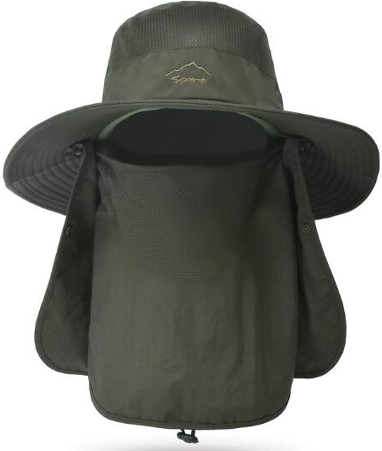 Fishing Hat for Men & Women, Outdoor UV Sun Protection Wide Brim Hat with Face Cover & Neck Flap
