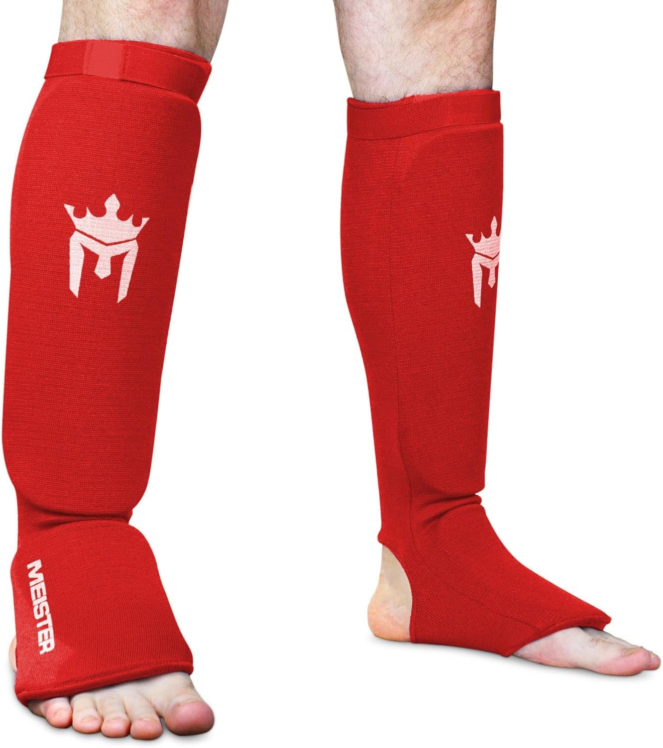 Meister MMA Elastic Cloth Shin & Instep Padded Guards (Pair)