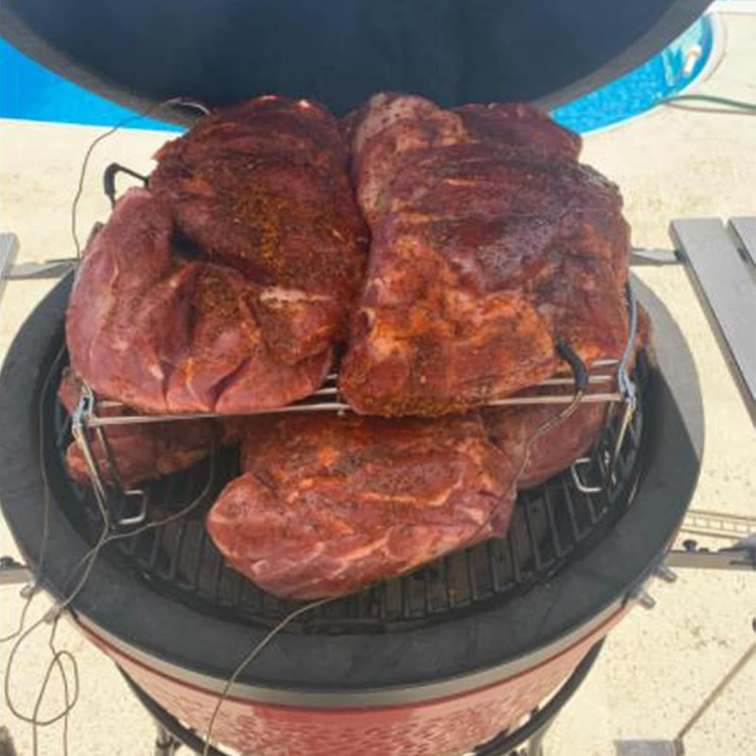 Dracarys Grill Expander Rack Stack Rack for Big Green Egg Stainless Steel BBQ Lover Gifts Fit Large & XL Big Green Egg, Kamado Joe,18" or Bigger Diameter Grill,Increase Grilling Surface image number 5