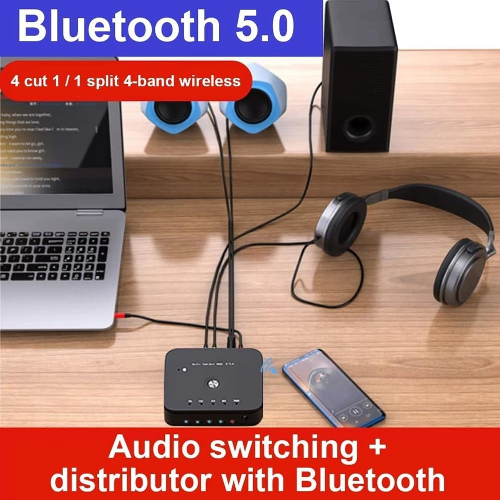 Snblzhef AU3401 3.5Mm Audio Adapter Switcher Laptop Tablet Remote Control Bluetooth-Compatible Receiver Switch Box Converter image number 1
