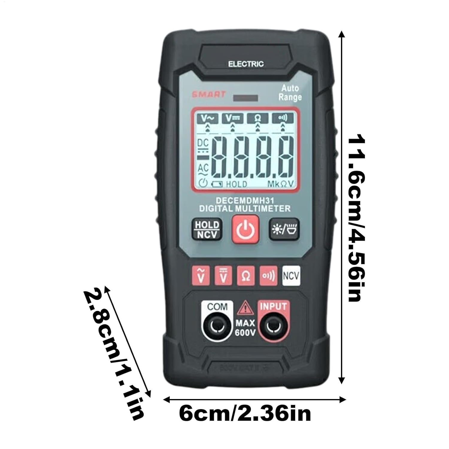 Digital Multimeter, High-Precision Intelligent Tester for Accurate Readings, DC AC Voltmeter with Ohm Amp Measurement, Continuity Test Tool for Household and Automotive Use image number 4