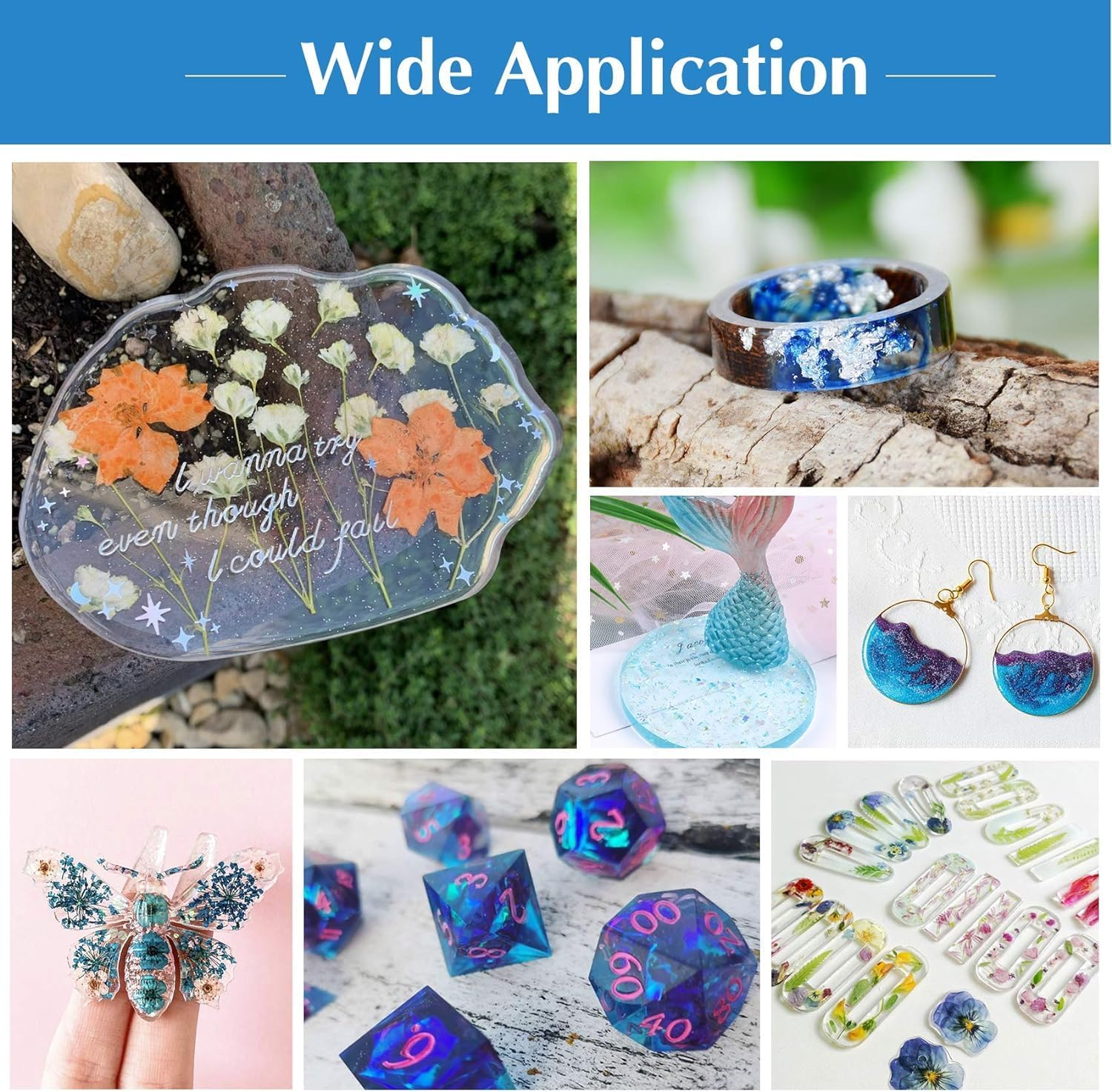 Epoxy Resin - 128 FL. OZ Easy Mix 1:1 Ratio Clear Resin Craft for Jewelry Making, Painting, Molds, River Tables and Etc. image number 2