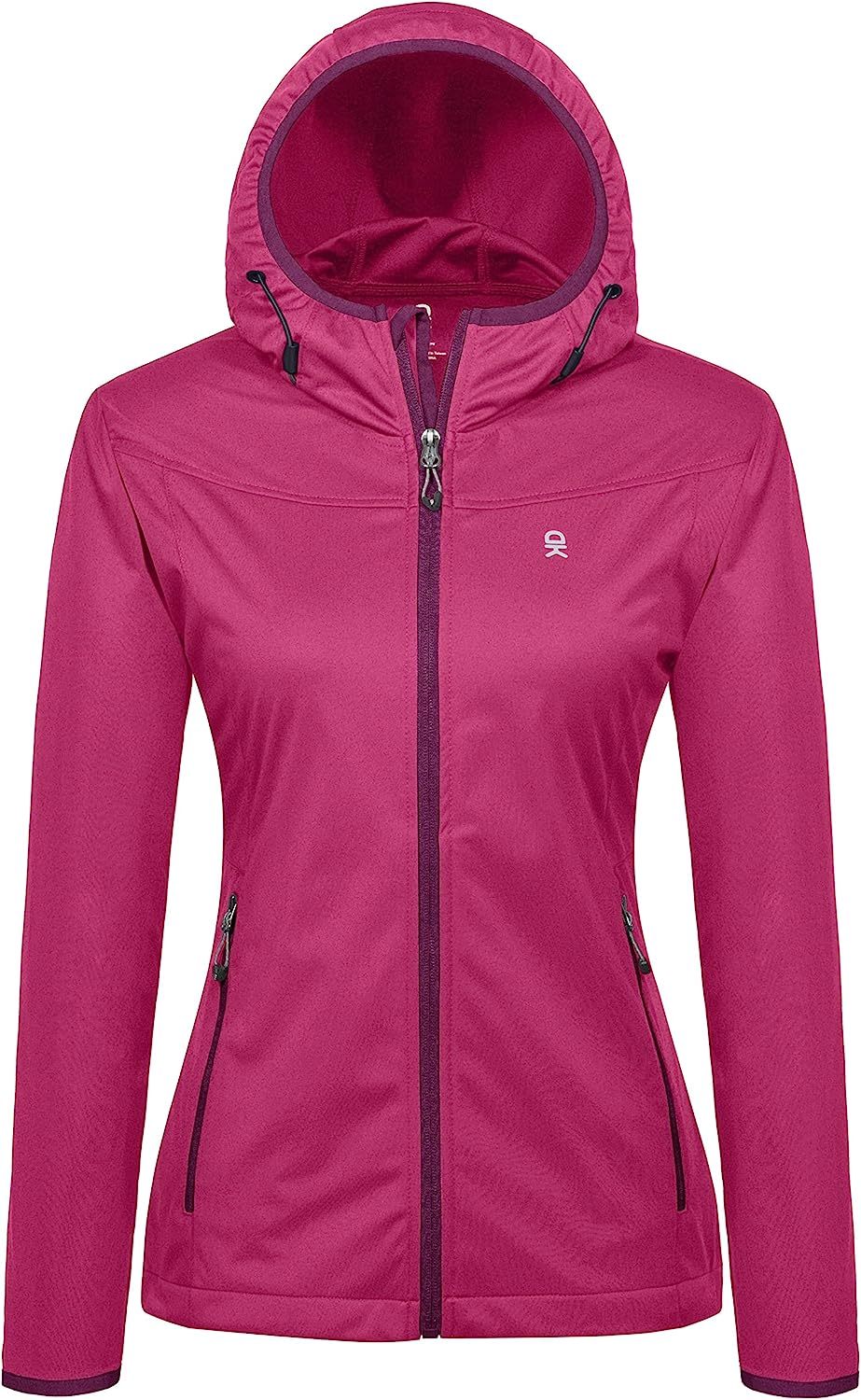 Little Donkey Andy Women'S Lightweight Hooded Softshell Jacket for Running Travel Hiking, Windproof, Water Repellent image number 2