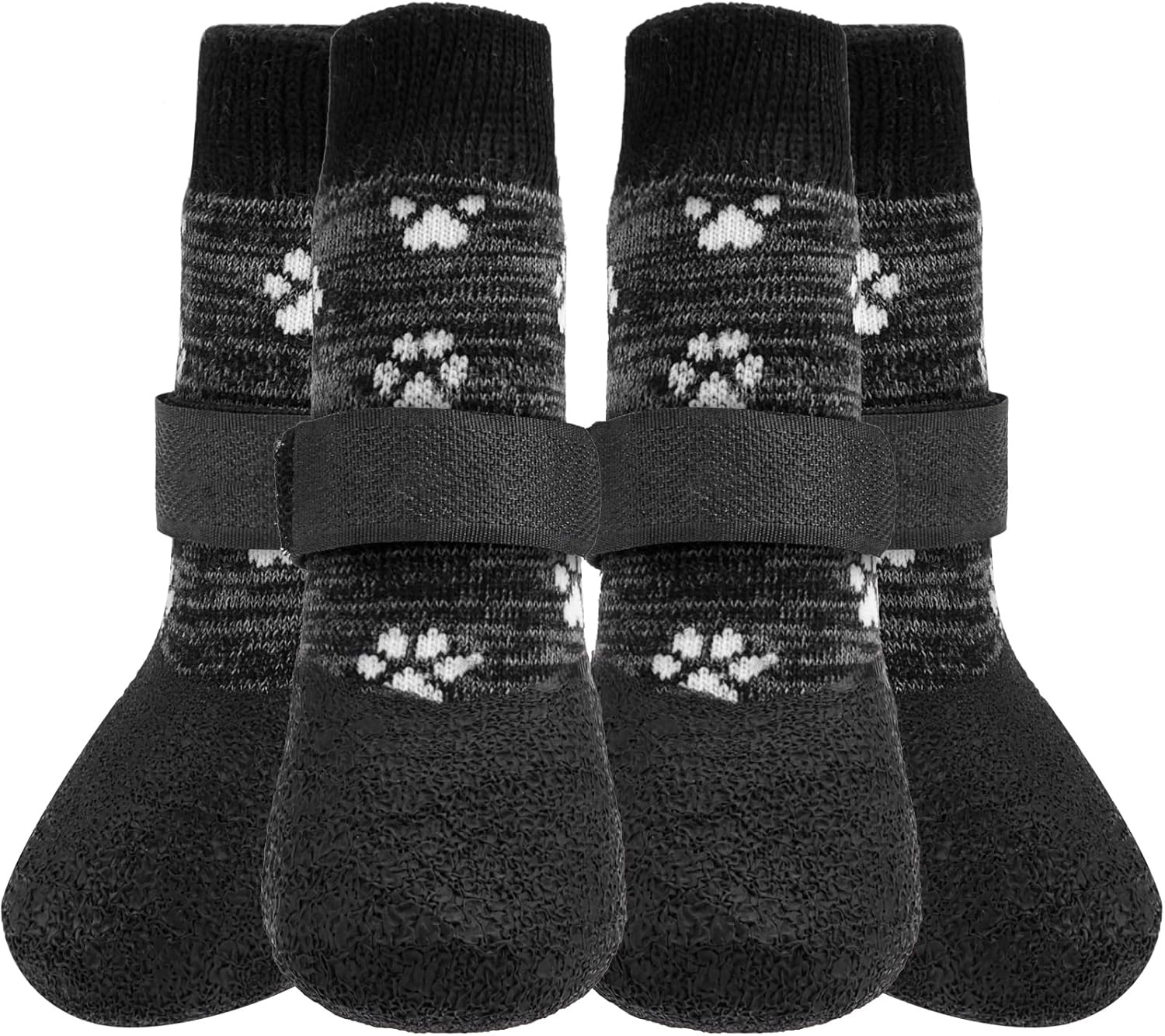 KOOLTAIL anti Slip Dog Socks for Hot/Cold Pavement to Prevent Licking Paws,Booties for Hardwood Floors,Traction Rain Dog Boots&Paw Protectors Shoes with Grip for outside Small Medium Large Senior Dogs image number 4