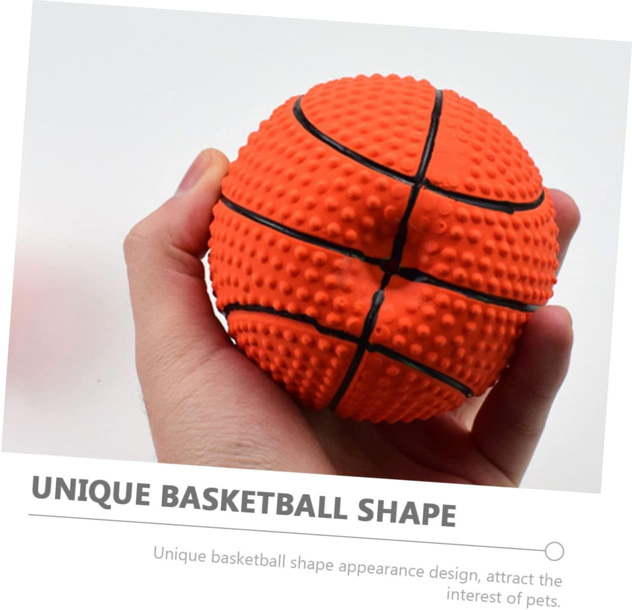 HAPINARY Basketball Squeaky Dog Chewing Toy Interactive Molar Toy for Aggressive Chewers Engaging Pet Toy for Dogs Fun Chew Plaything image number 2