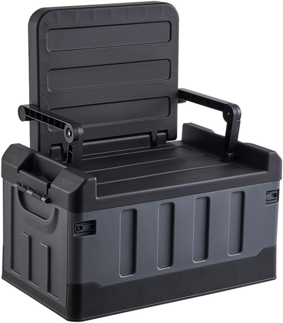 AIMALL Folding Storage Box with Seat, Large Capacity 23.4X14.2X25.4 Inch Organizer, Collapsible Container with 200Kg Load Capacity for Home and Outdoor Use image number 3
