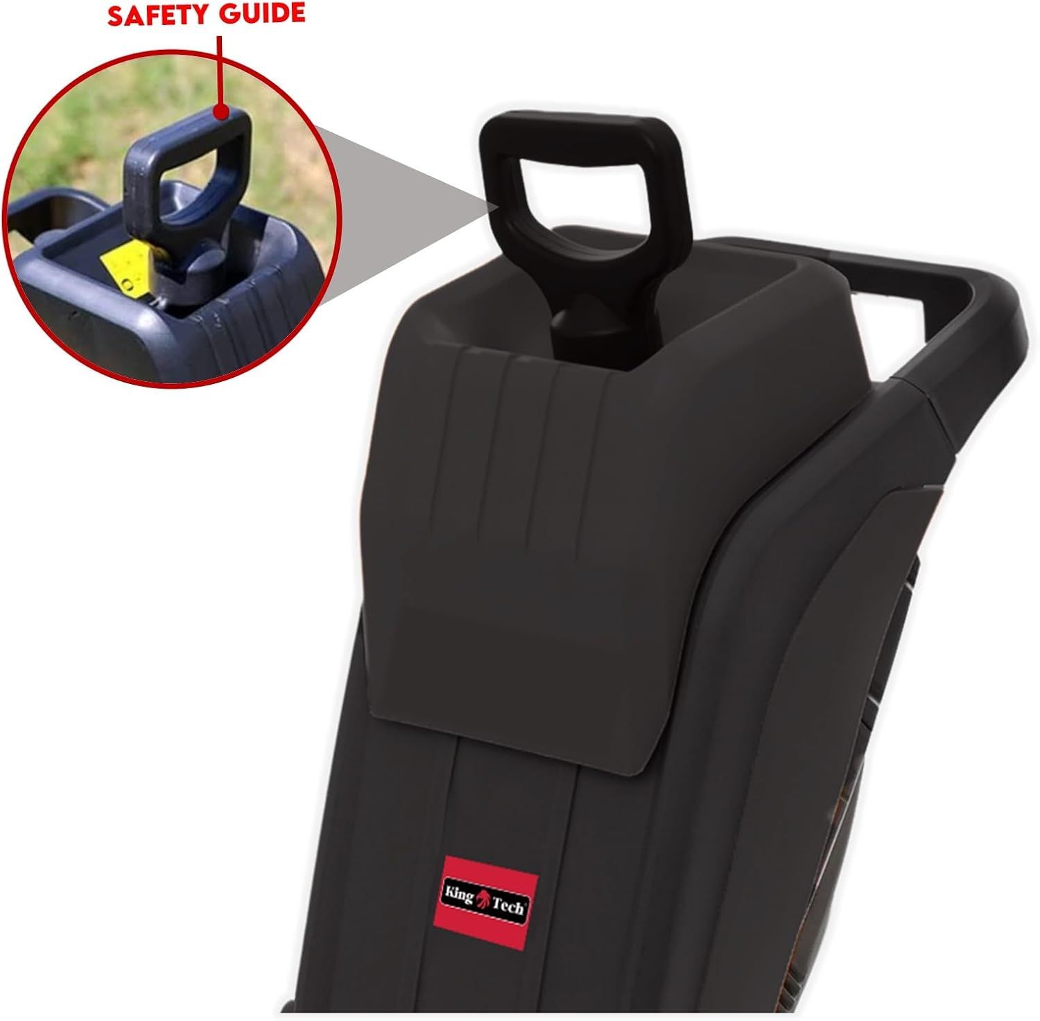 King Tech Garden Shredder 2500W Electric Wood Chipper Powerful Leaf Tree Branch Multi-Purpose Mulcher Portable Wheels with Bag image number 1