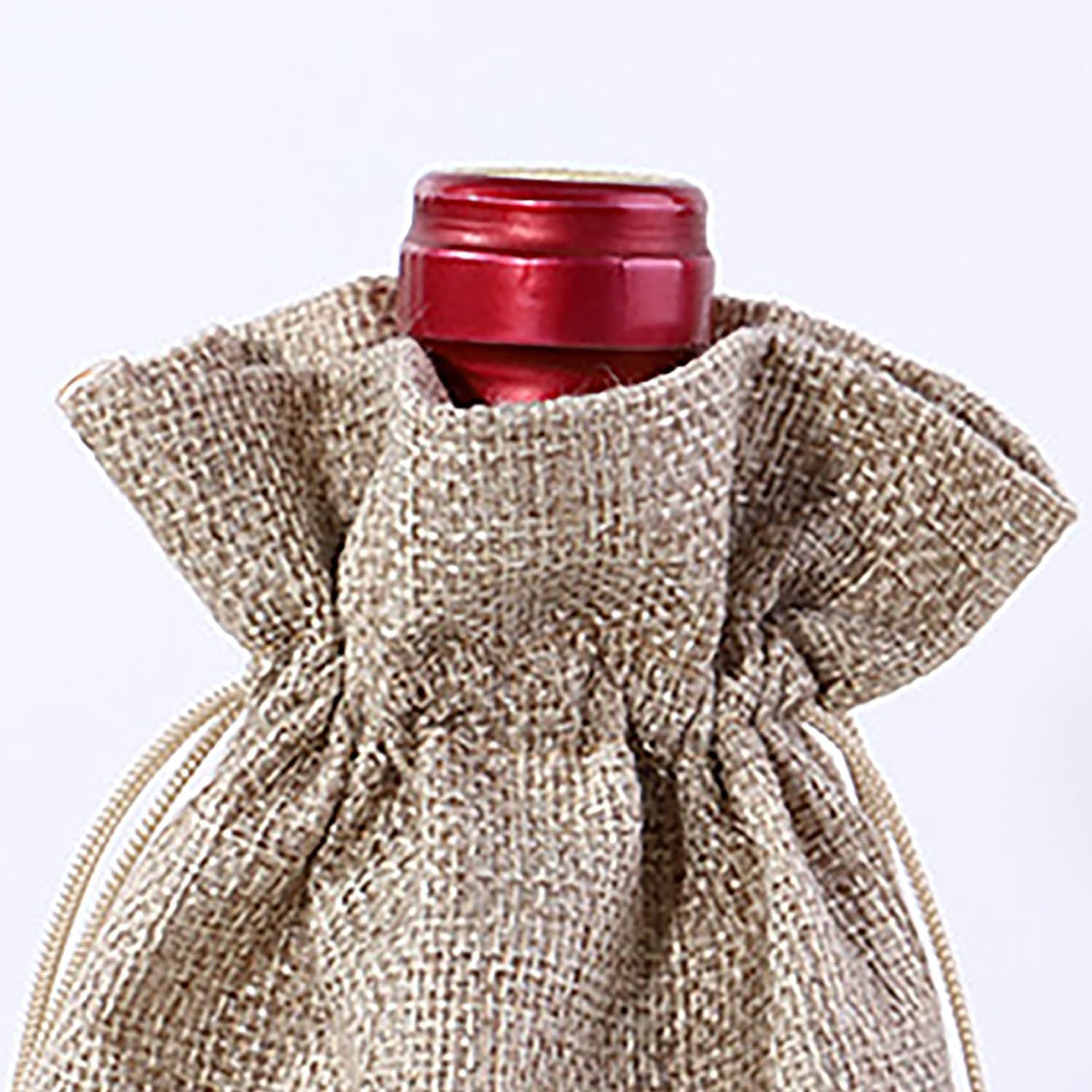 Tunghey Premium Burlap Wine Bags and 24Pcs Gift Tags, 12Color Reusable Wine Gift Bags with Drawstrings, Wine Bottle Bags, Wine Bags for Wedding, Birthday, Blind Tastings, Christmas, Travel,Party (24Pack) - 24Pack image number 5