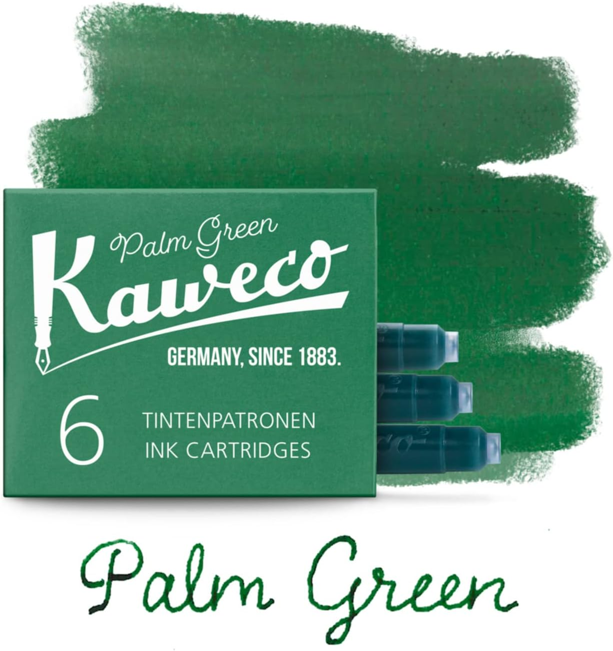 Kaweco Fountain Pen Ink Cartridges 1 Ml, Palm Green (Pack of 6) image number 4