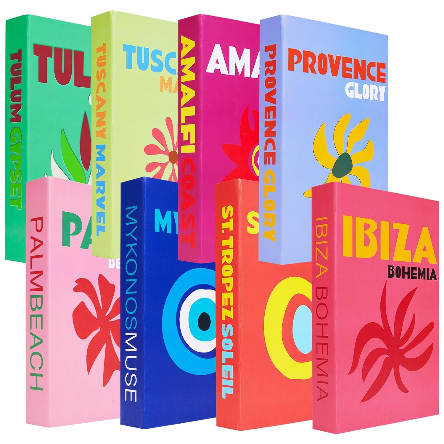 8 Pack Coffee Table Books Decor | Beautiful Decorative Books for Home | Vintage Style Book Set | Perfect for Styling Shelves & Coffee Tables Set image number 2