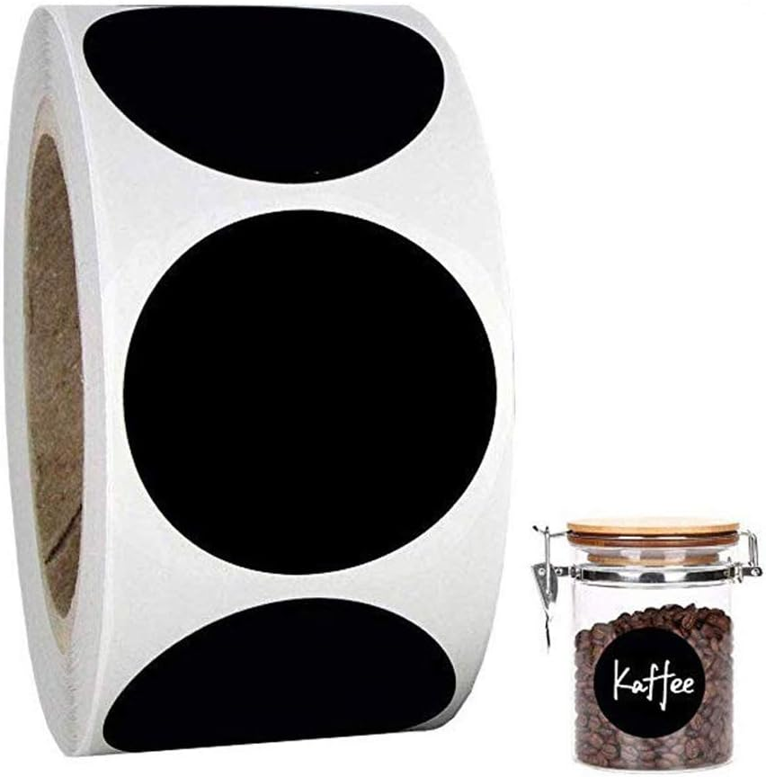 120Pcs Chalkboard Labels Stickers Removable Waterproof Blackboard Sticker Label for Jars Glass Bottle Kids (Round) image number 1