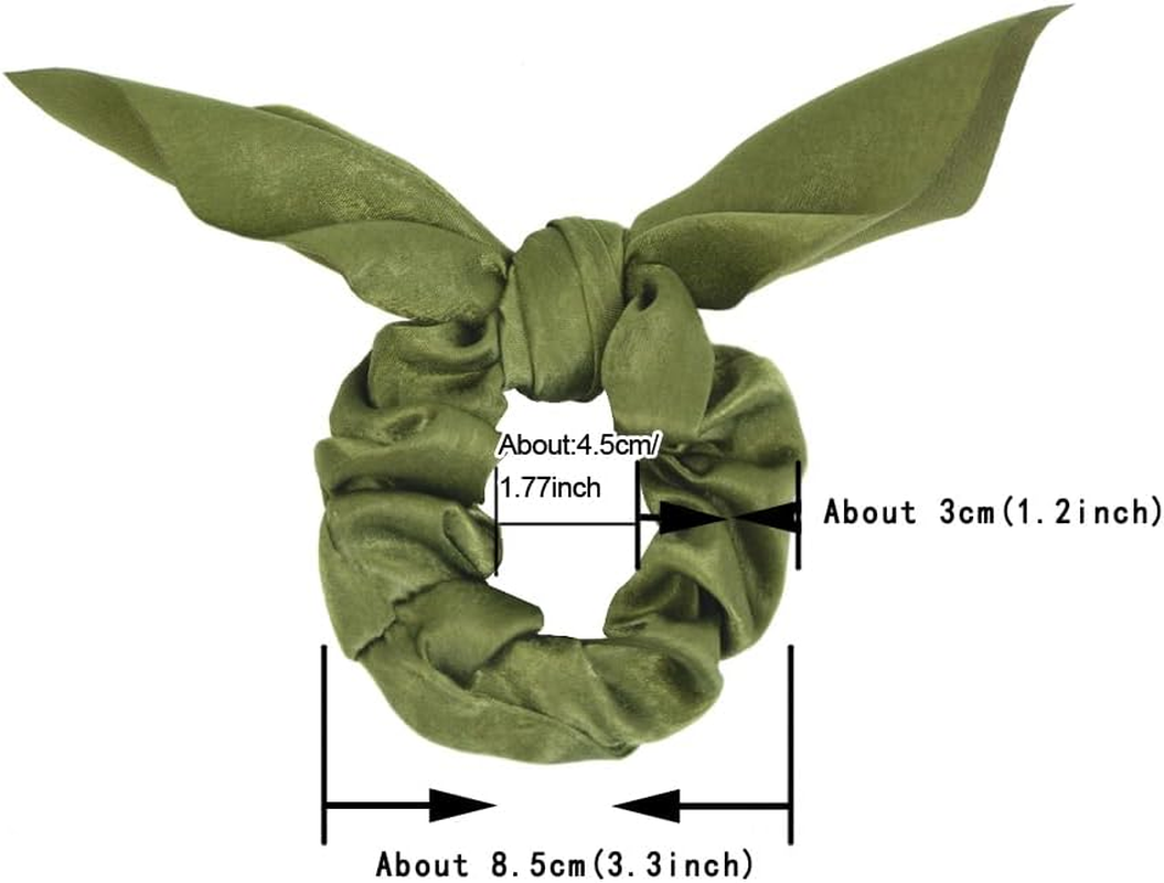 5 Colors Bow Hair Scrunchies Elastic Hair Ties Ponytail Holder Scrunchies with Bow Accessories for Women image number 1