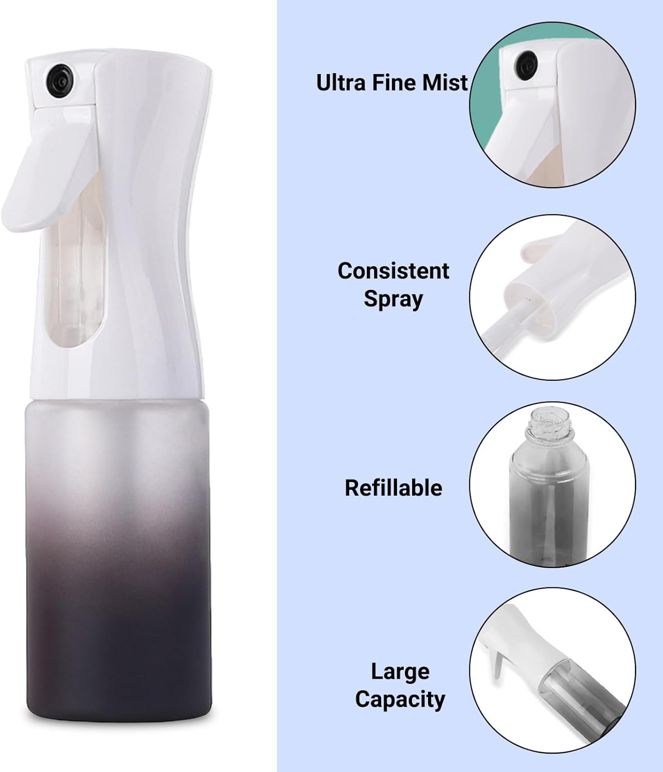 Melearch 3 Pieces Hair Oil Root Comb Applicator Bottle with Graduated Scale, Versatile Atomiser Bottles - Shampoo Bottle for Scalp Treatment in Salon at Home, Hair Colouring image number 6