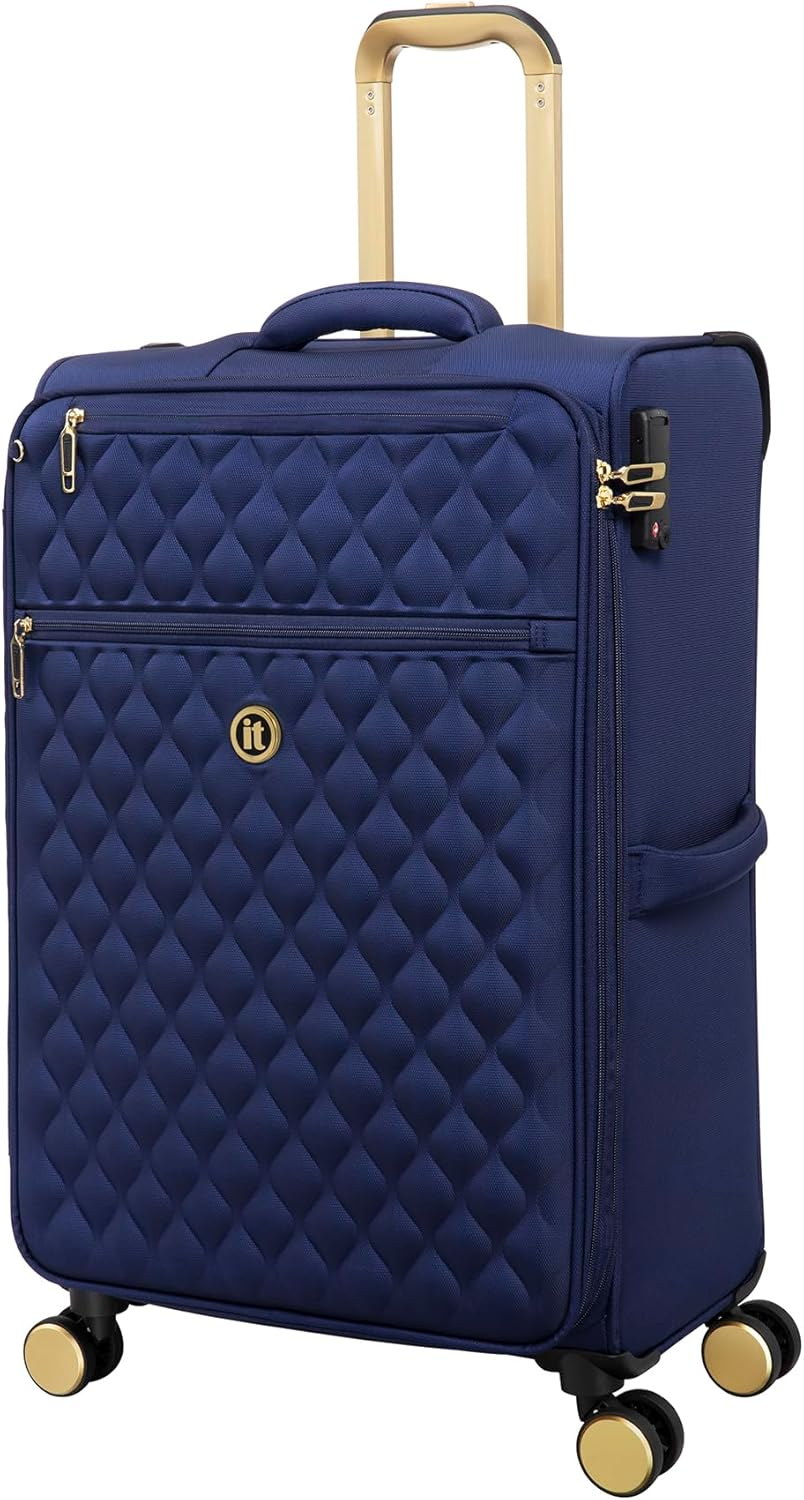 It Luggage Glimmering 28" Softside Checked 8 Wheel Expandable Spinner - Black image number 7