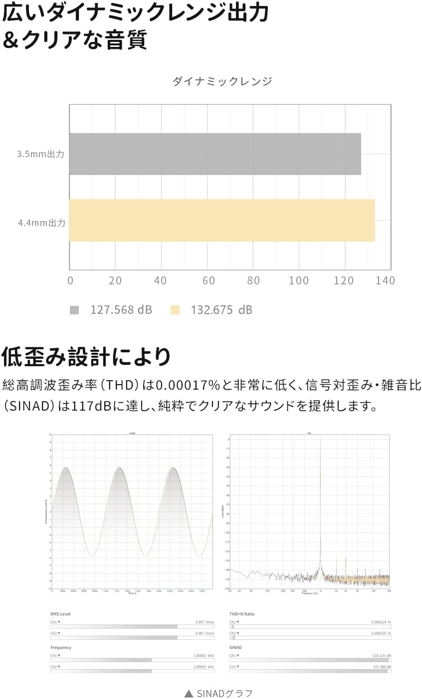 TANCHJIM Space Hifi All-In-One Small Tail Decoding Ear Amplifier Portable Decoding Ear Put 3.5Mm&4.4Mm Output Silver Color image number 1