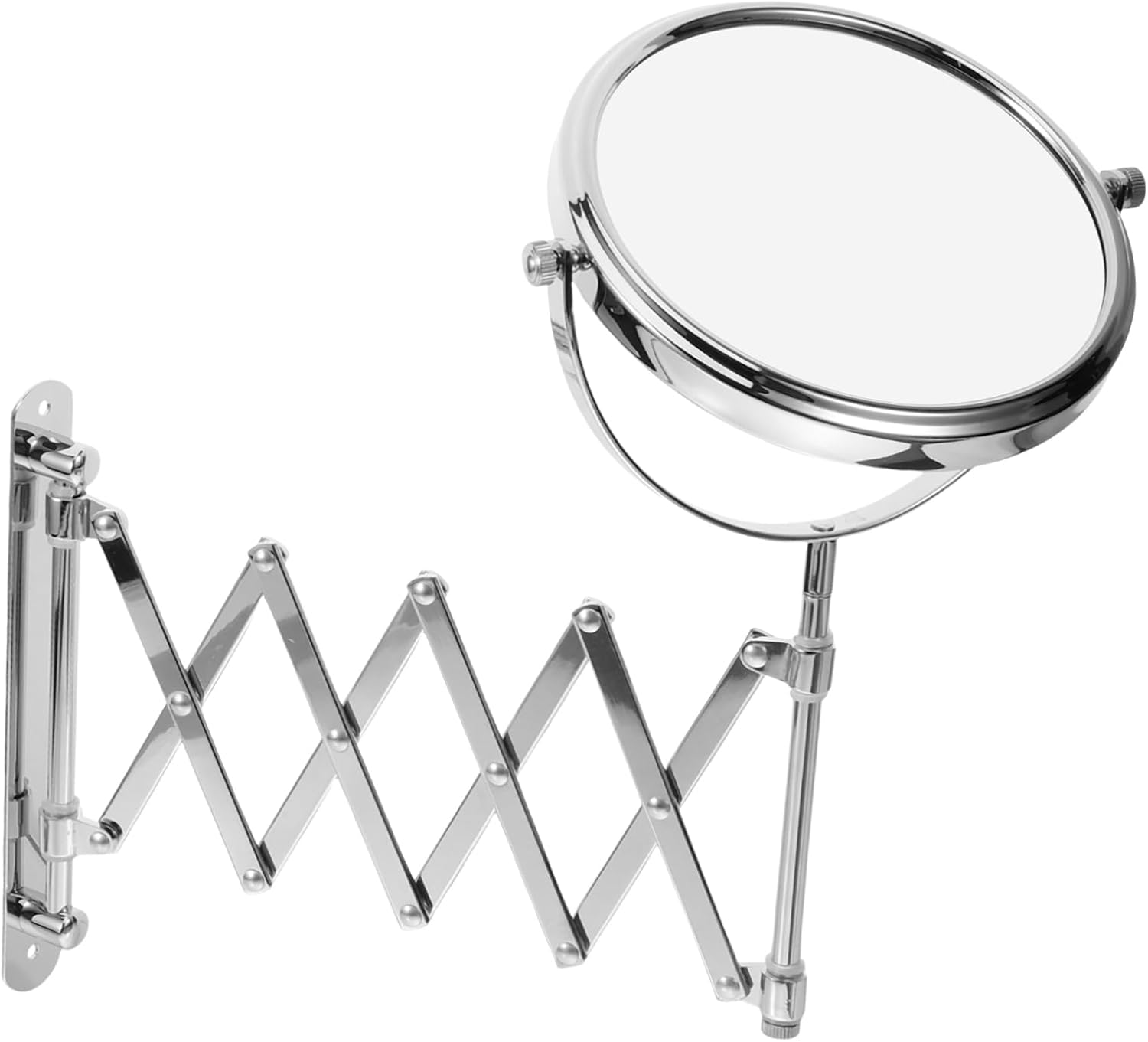 WOONEKY 360Degree Extendable Wall Mirror Swivel Makeup Mirror Magnifying Bathroom Decor image number 6