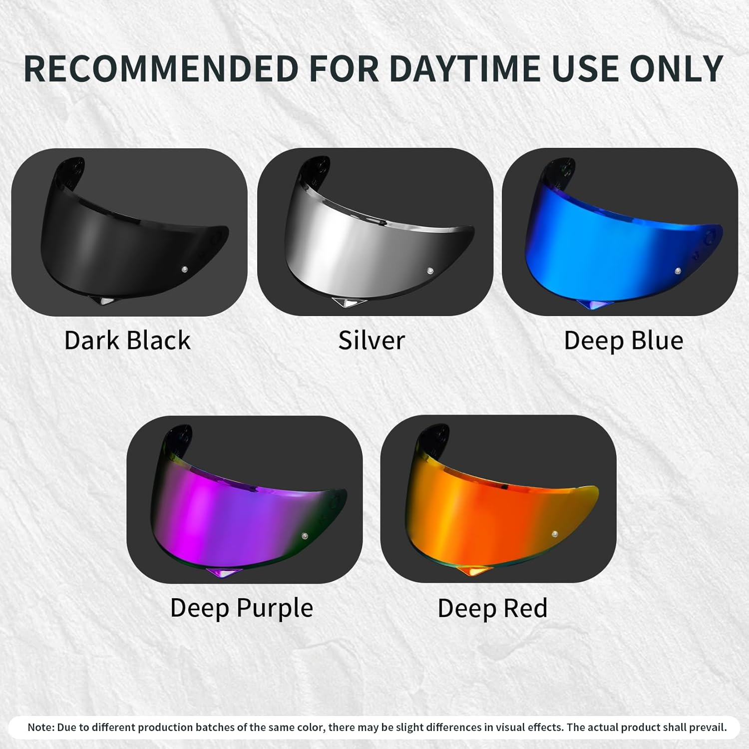 PSLER Helmet Visor for HJC HJ-34P C10 - Mirrored Helmet Visor Tinted Visor Motorcycle Helmet Accessories Replacement (Dark Black)