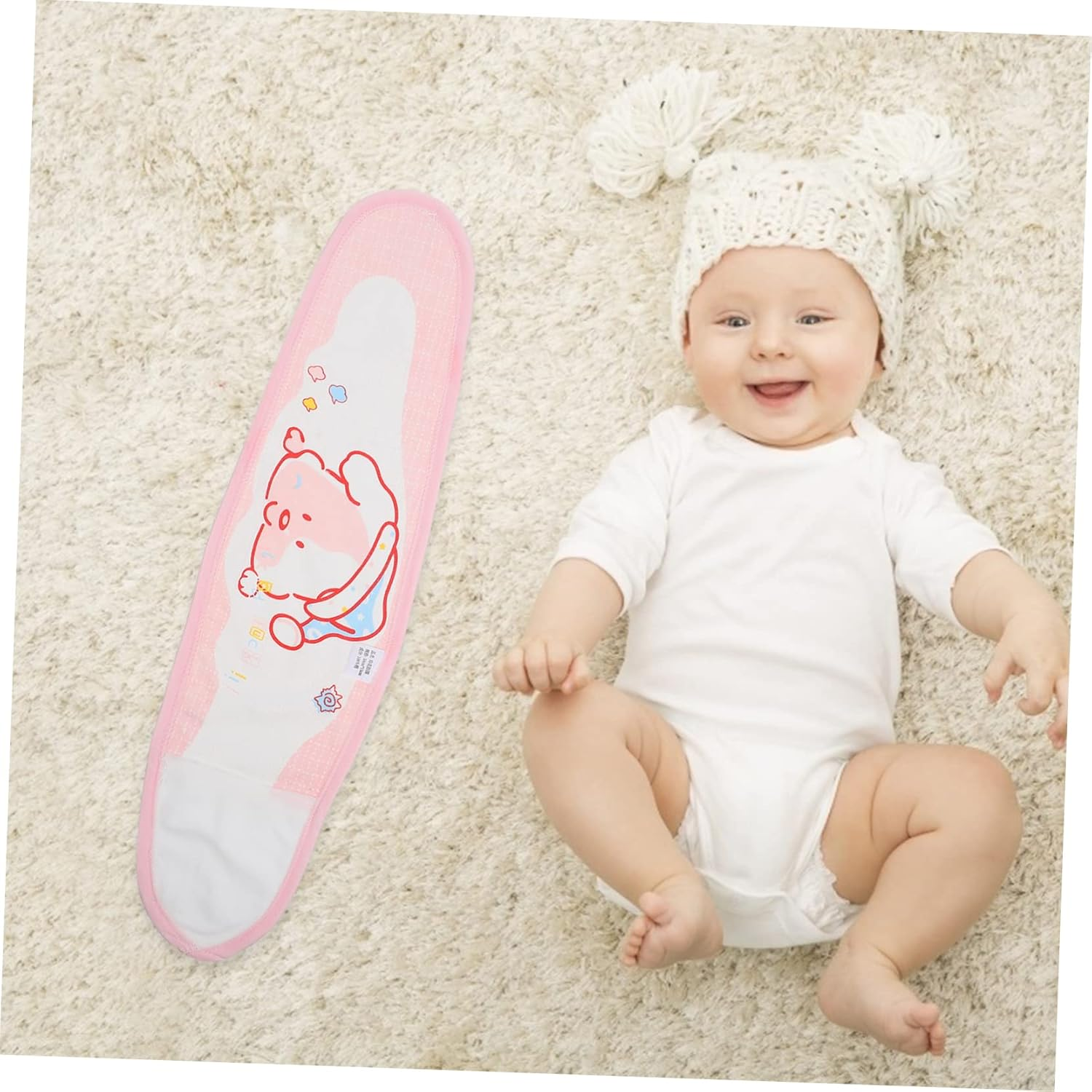 2Pcs Pregnancy Belly Band Cartoon Patterns Elastic Cotton Bellyband for Newborns image number 4