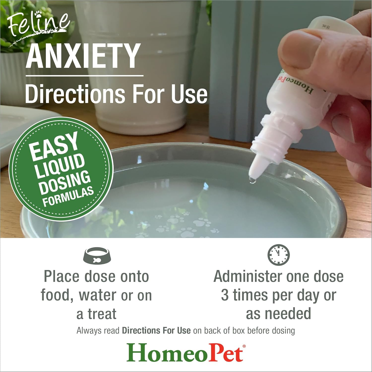 Homeopet Feline Anxiety 15 Ml &ndash; Calming Behavioural Relief for Stressed Cats image number 2
