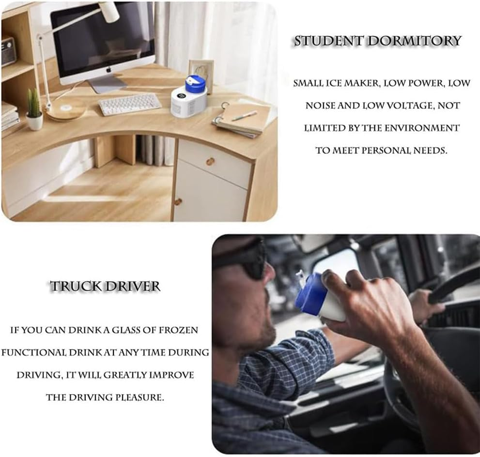 Car Cup Cooler with Display Temperature, 12V Electric Cooling Cup, Car Cup Cooler Warmer Dual Function, Temperature Setting Smart Cup Warmer, Portable Car Refrigeration Cup, LCD Display, for Outdoor - White image number 7