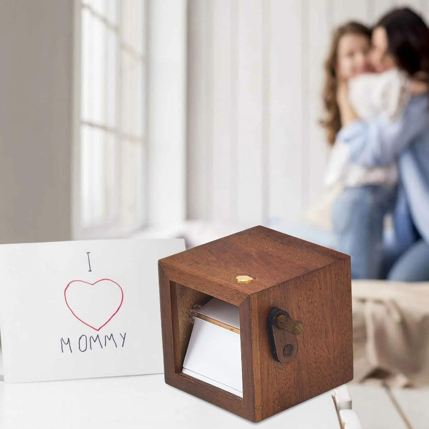 Manual Photo Album, Picture Flip Book, Unique Gift, DIY, Elegant Hand Crank Animation Machine for Anniversary, Mother'S Day, Birthday, 16 Pages, as Described image number 6