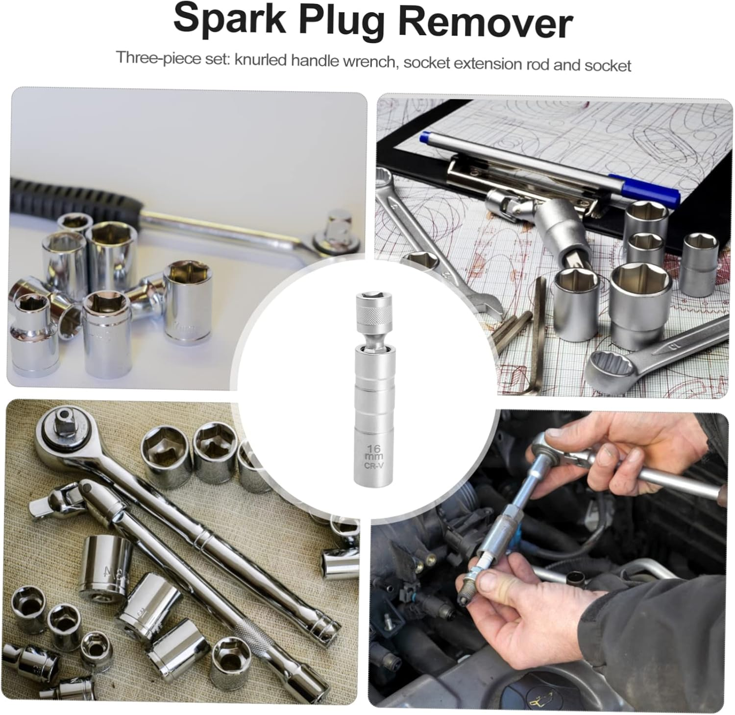 MUCKLILY 2Pcs Spark Plug Removal Tool Magnetic Plug Removal Flexible Tool for Car Equipment image number 2