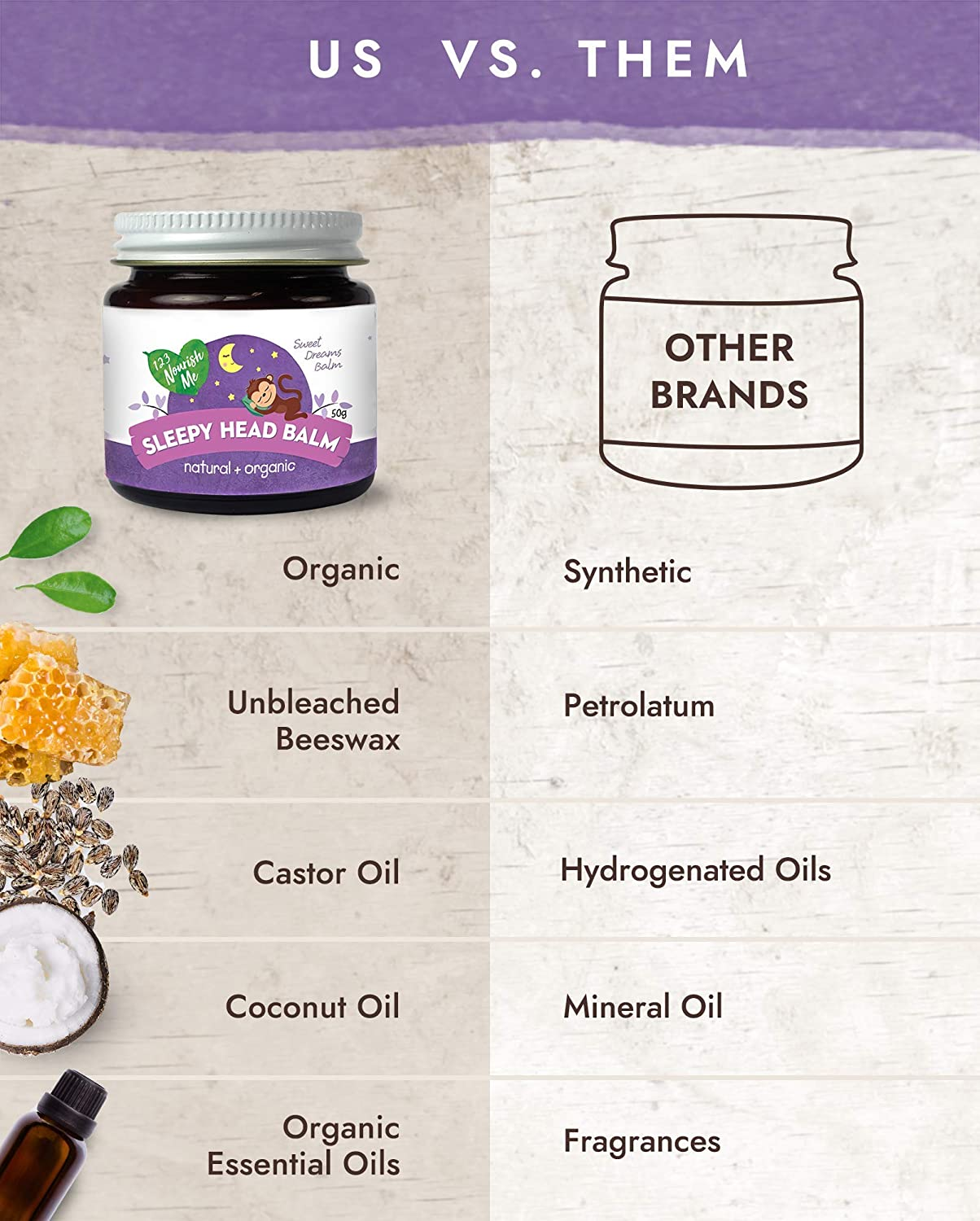 123 Nourish Me Sleepy Head Balm - Australian Made Natural Sleep Aid for Babies, Kids, Organic Essential Oils for Sleep and Magnesium to Calm and Relax (50G) Family Size Lasts up to 12 Months image number 5