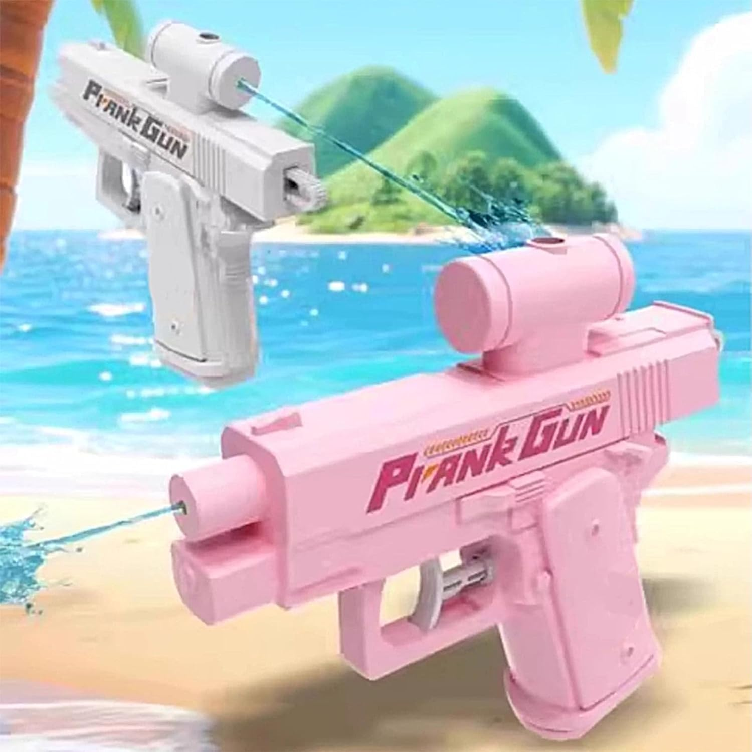 Prank Two-Way Water Gun, Can Spray from Front and Back (White) image number 4