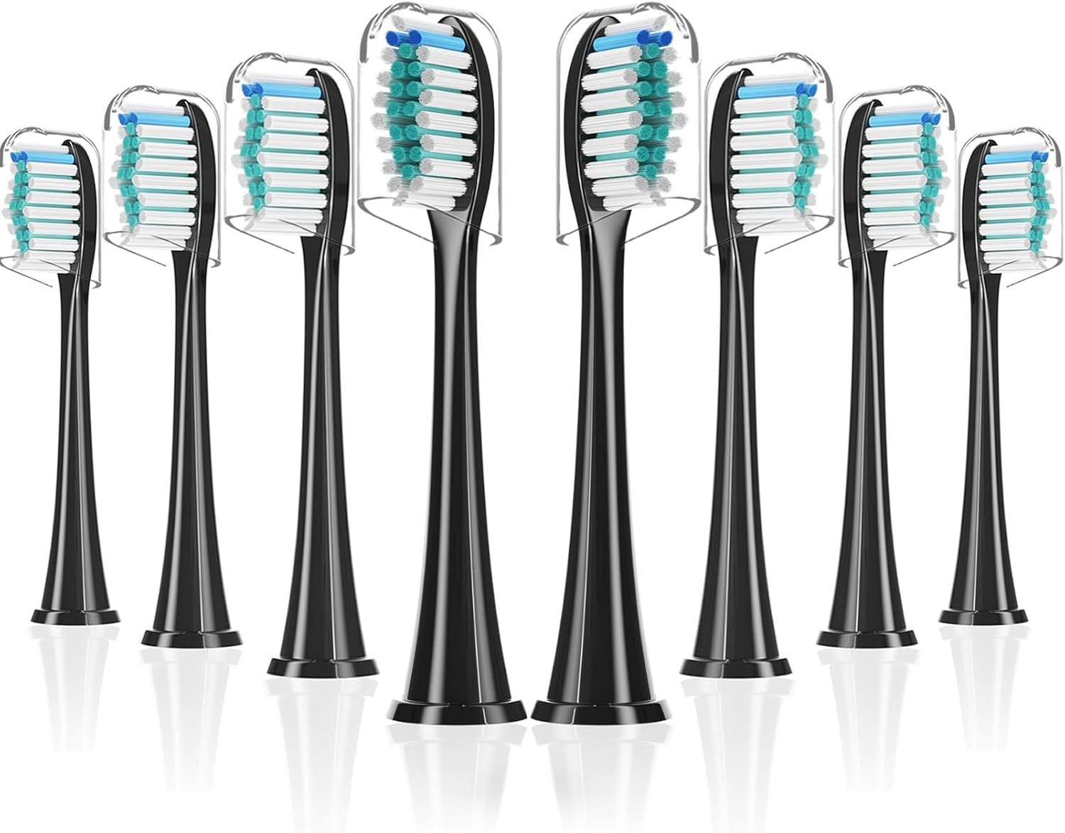 Replacement Toothbrush Heads Compatible with Philips Sonicare Protectiveclean 5100 4300 2100 9000, Diamond Brush Head for Optimal Clean, Standard (8-Pack)