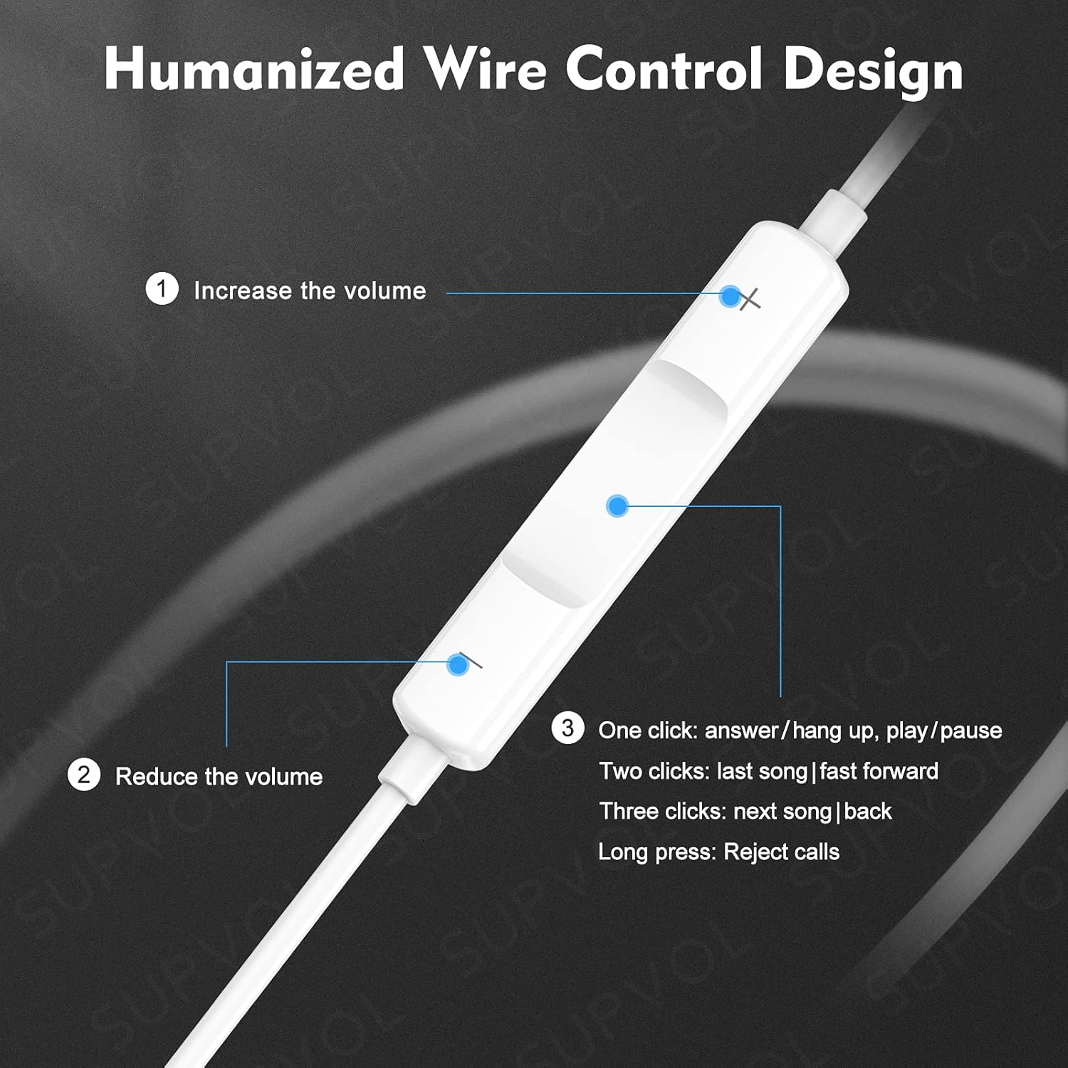 Apple Earbuds with Lightning Connector, 2Pack Iphone Wired Earphones [Apple Mfi Certified] with Microphone Volume Control Music and Calling Headphones for Iphone 14/13/12/11/SE/X/XR/XS image number 6